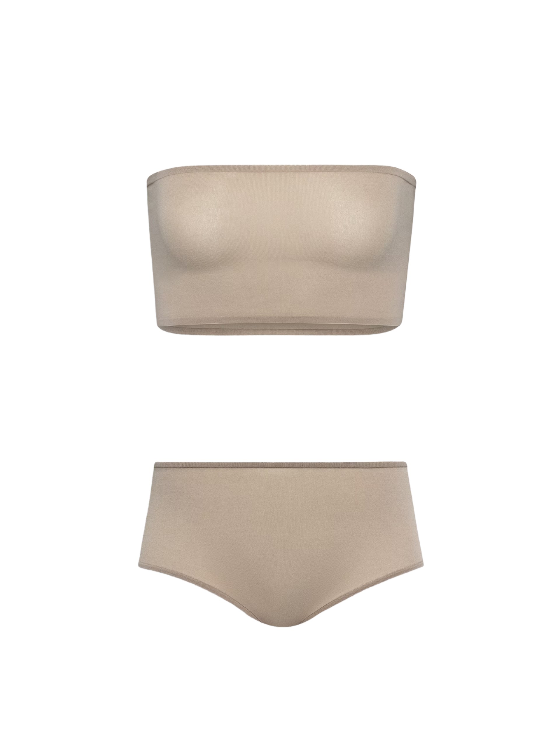 Beige Alaia knitted underwear set