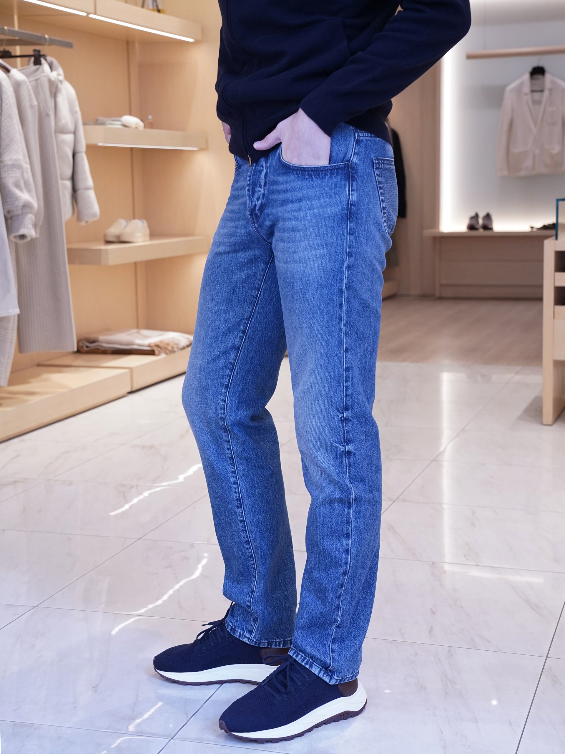3x1 Scott men's blue jeans in cotton