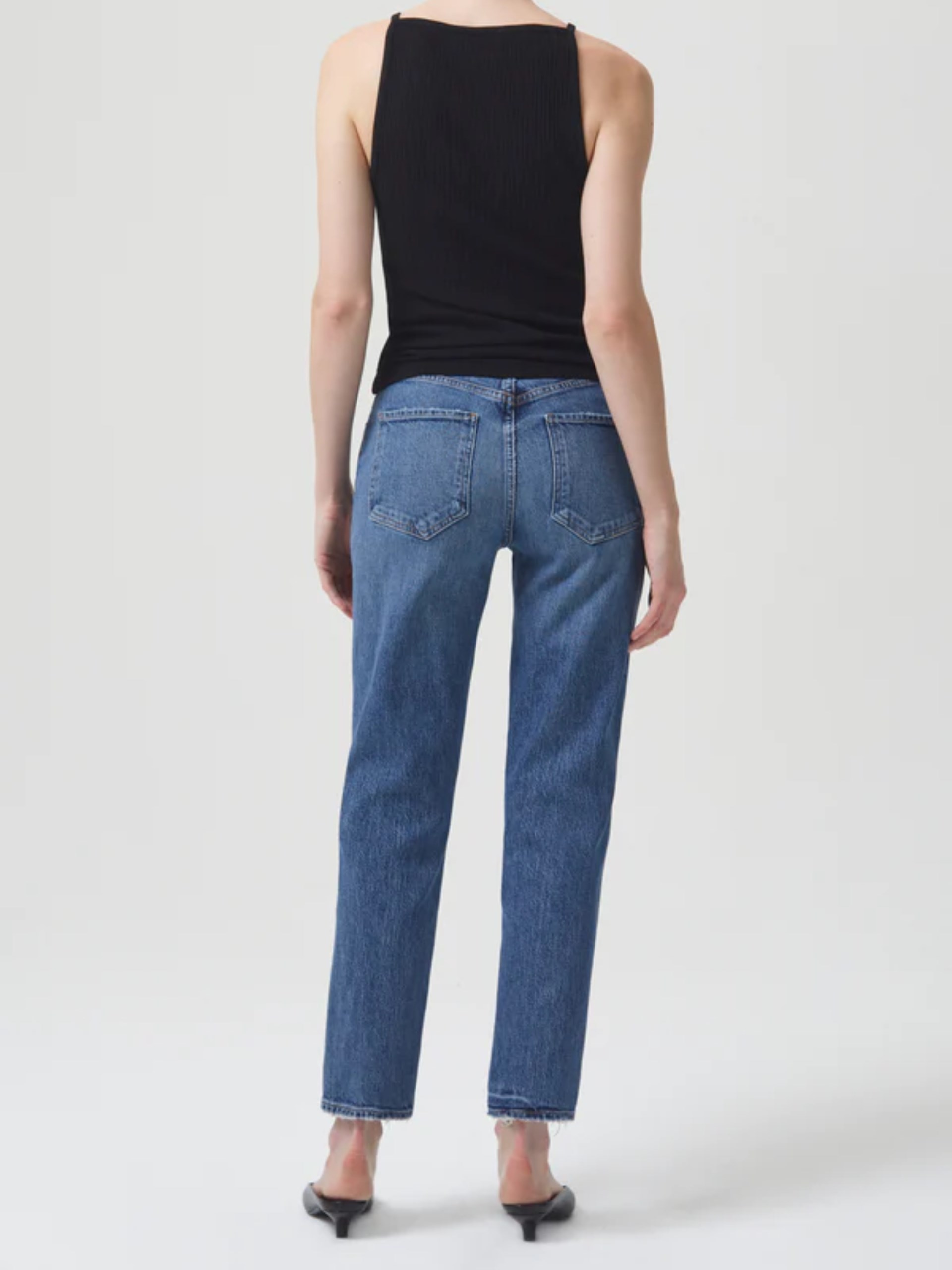 Agolde Riley blue high rise jeans