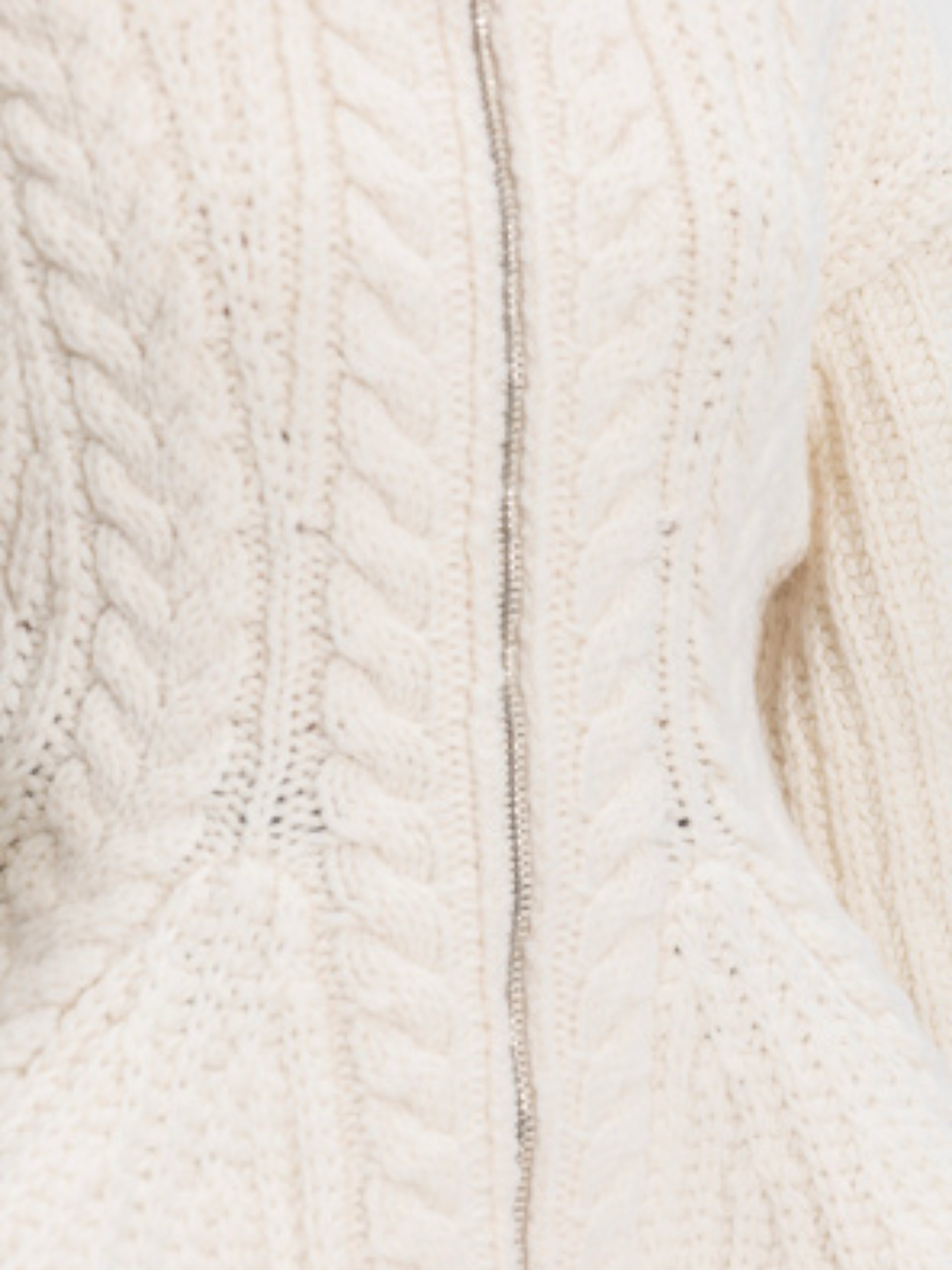 Alexander McQueen cream knit cardigan with basque