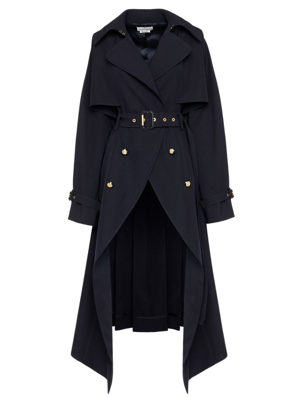 Women's Cutaway Trench Alexander McQueen Coat in Navy