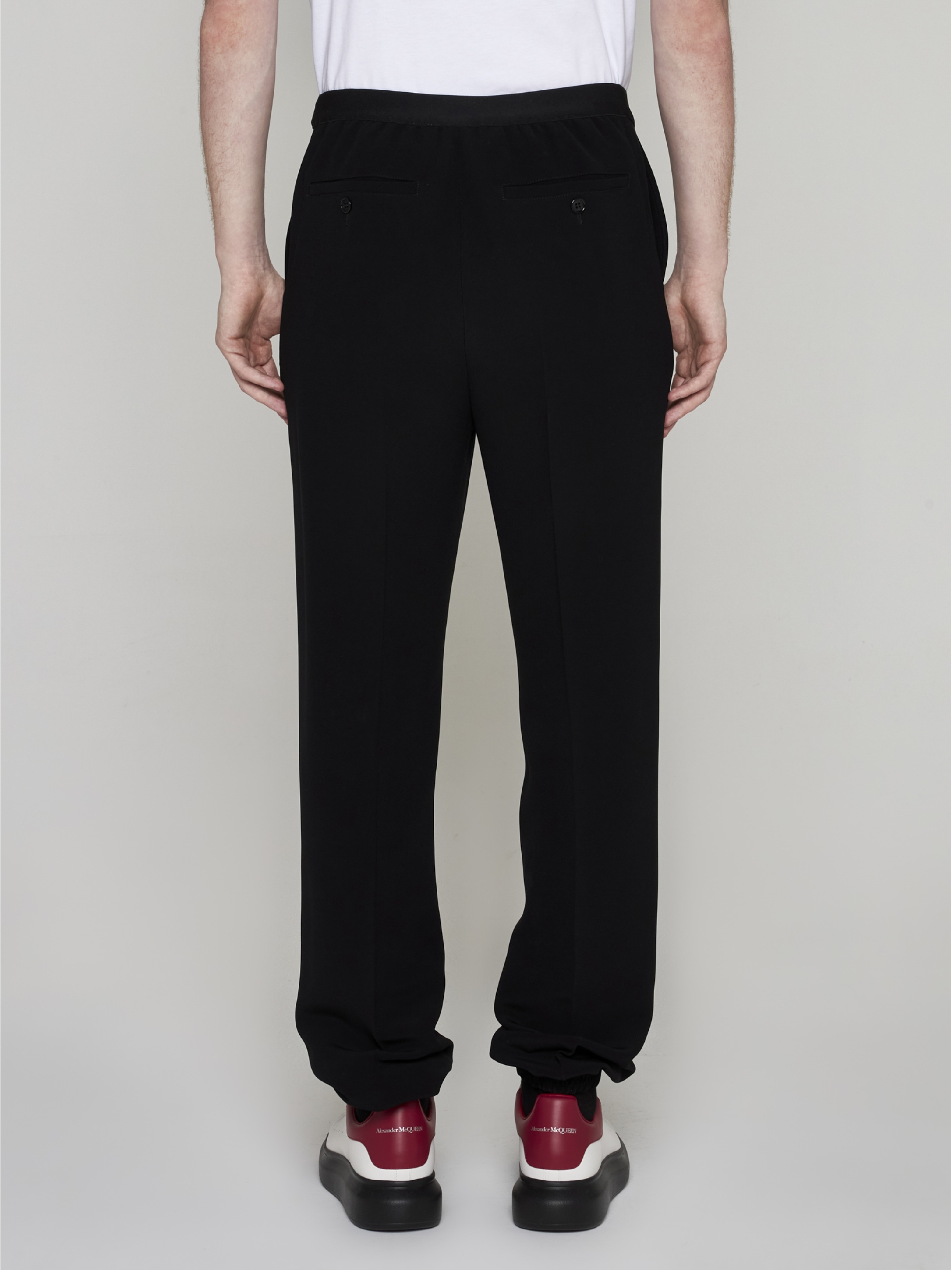 Alexander Mcqueen Men's Black Loose Fit Pants
