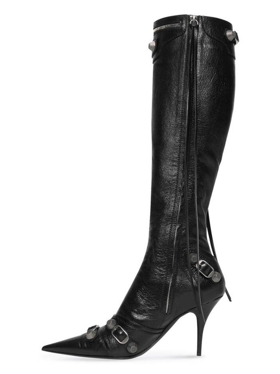 Balenciaga Cagole black smooth leather  boots