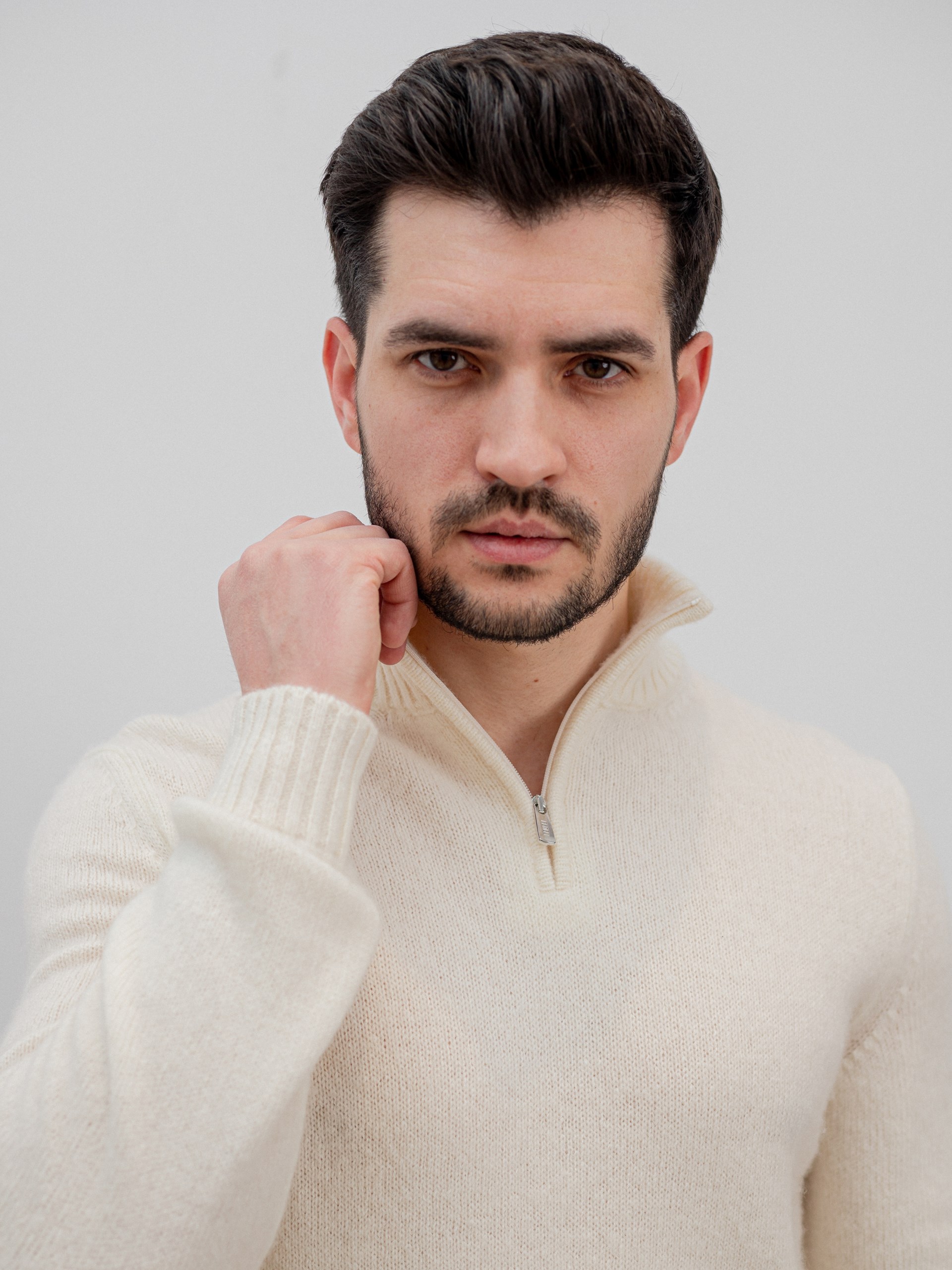 Fedeli Favonio men's wool and cashmere knit sweater