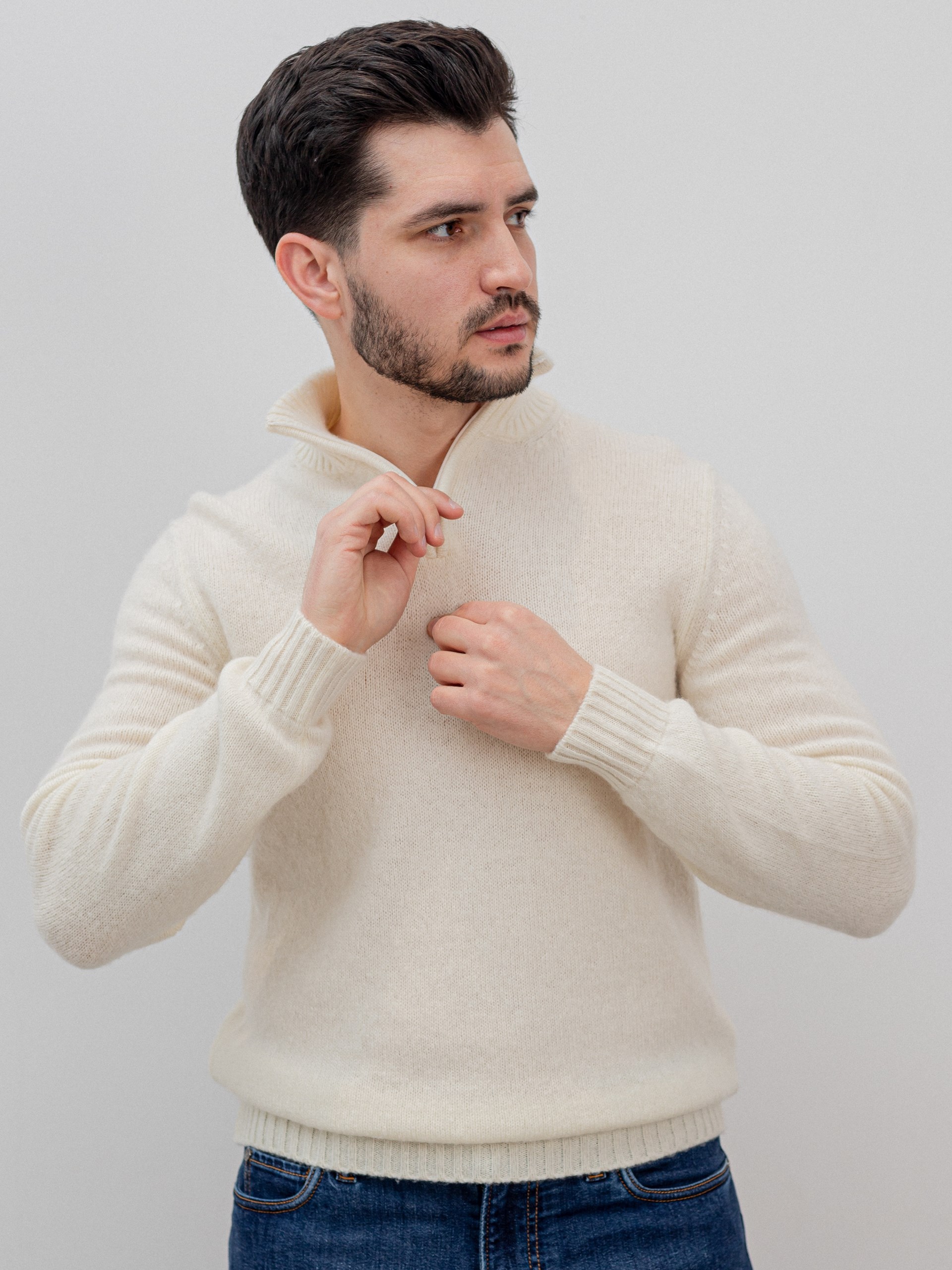 Fedeli Favonio men's wool and cashmere knit sweater