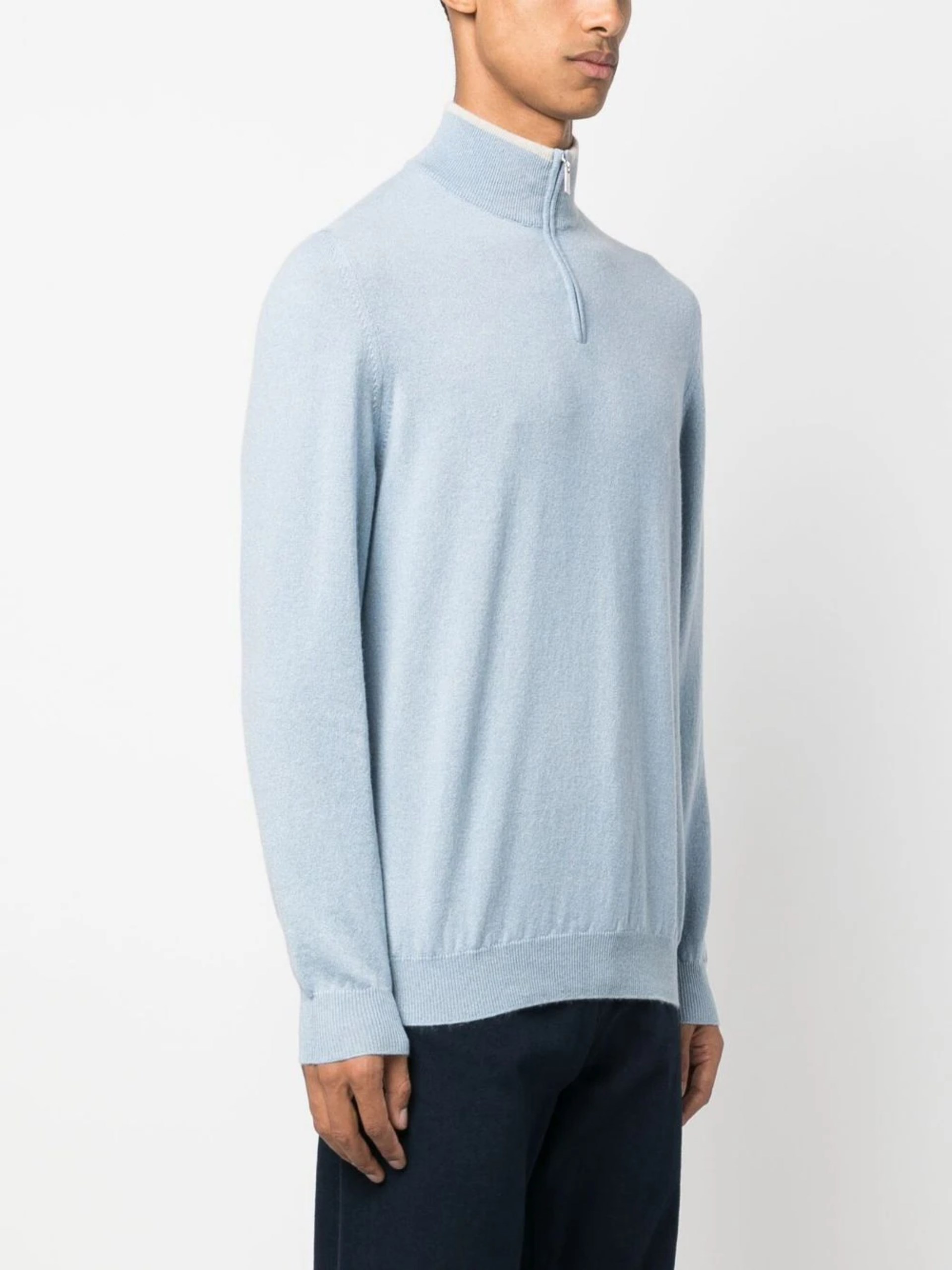 Fedeli Favonio men's light blue cashmere sweater