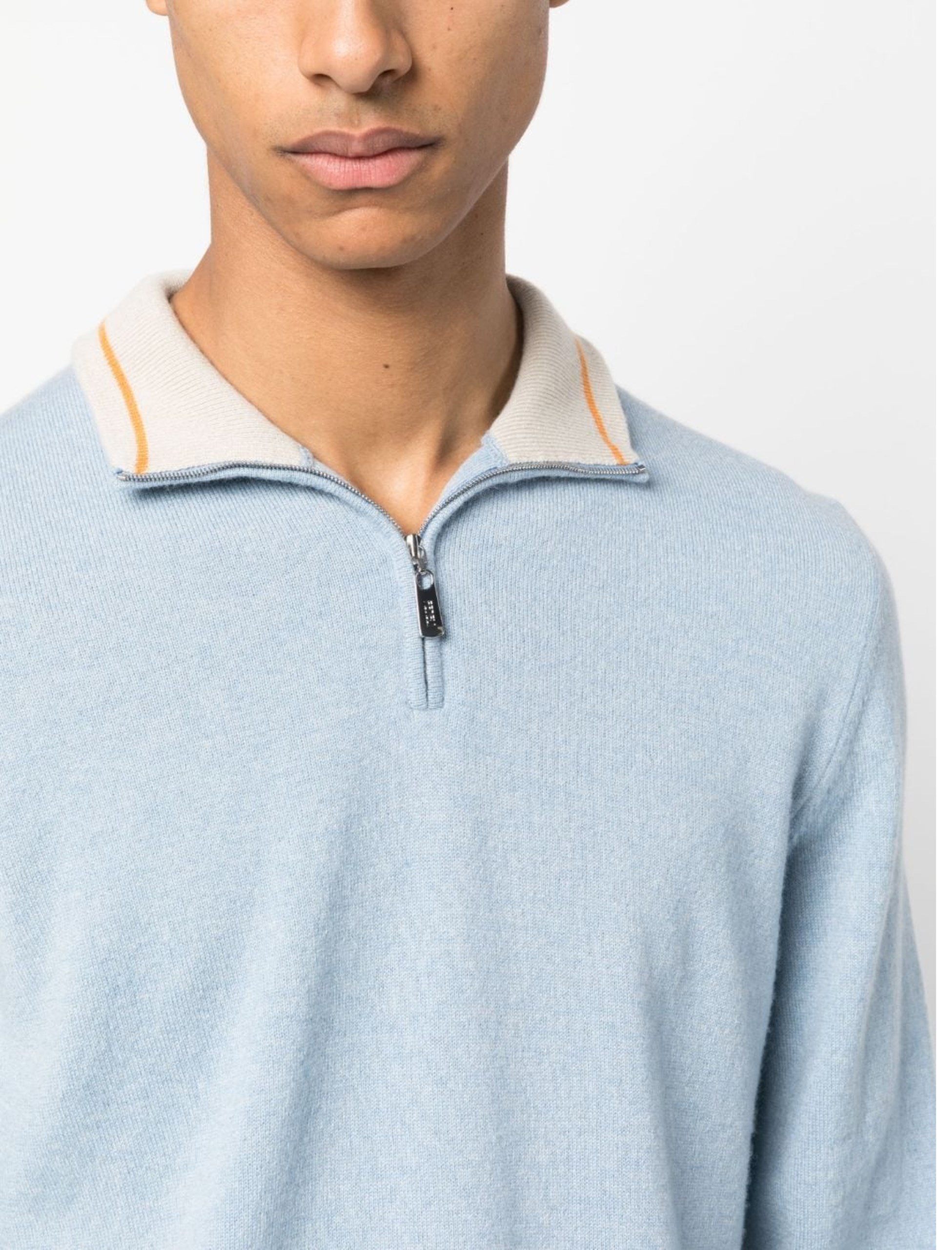 Fedeli Favonio men's light blue cashmere sweater