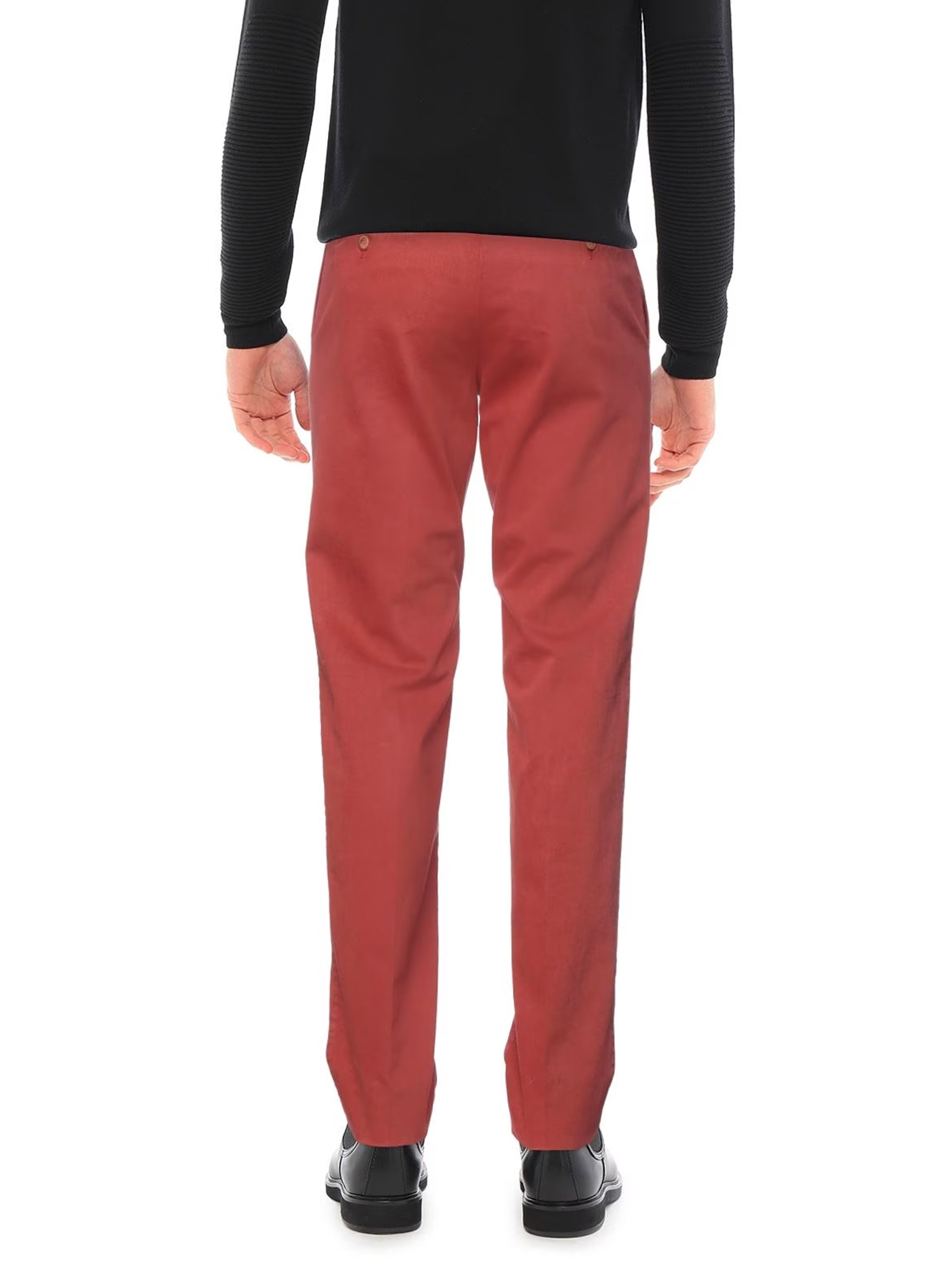 Fedeli Boston red cotton chinos for men