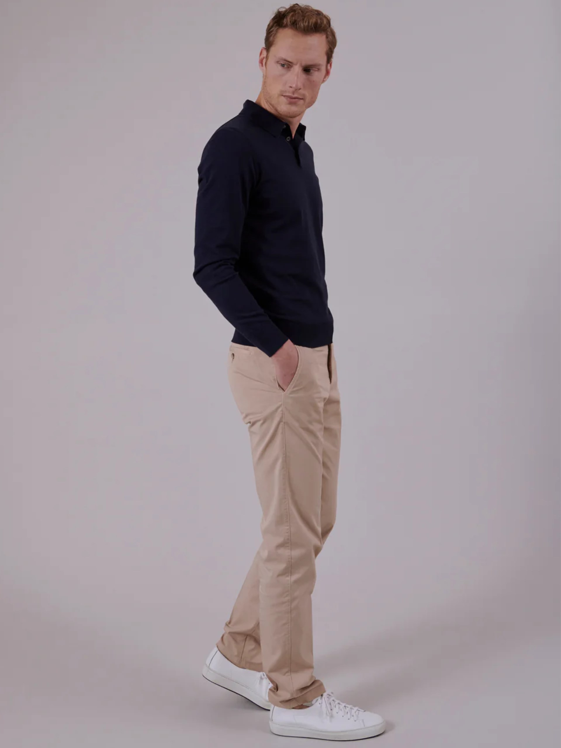 Fedeli Boston men's beige cotton chinos