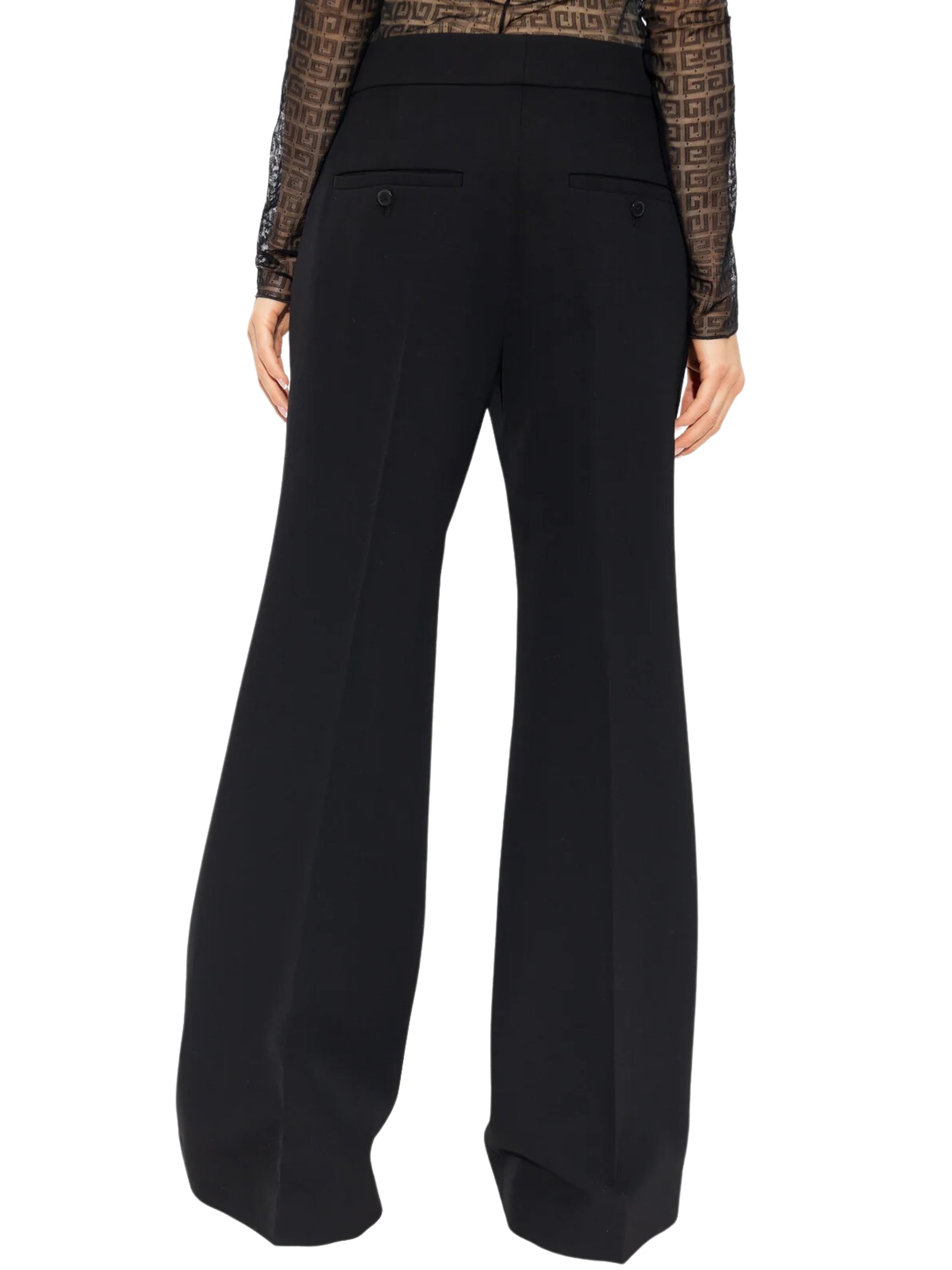 Givenchy black wool flared pants