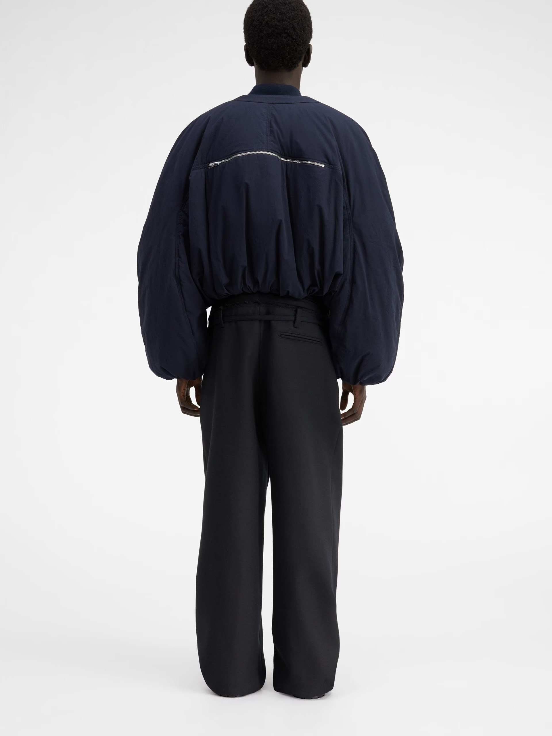 Чоловічий темно-синій бомбер Jacquemus Croissant