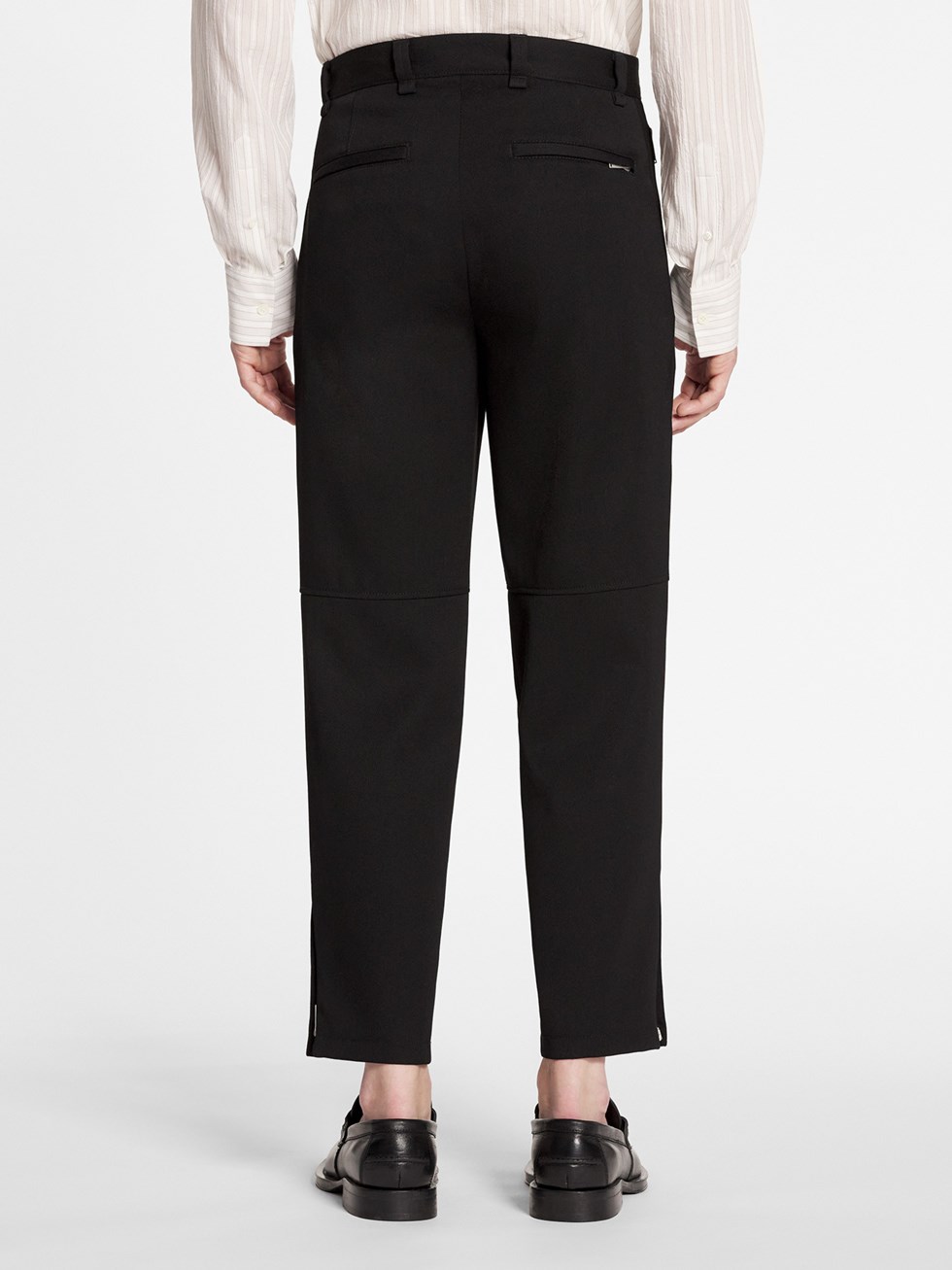 Lanvin men's black cropped trousers