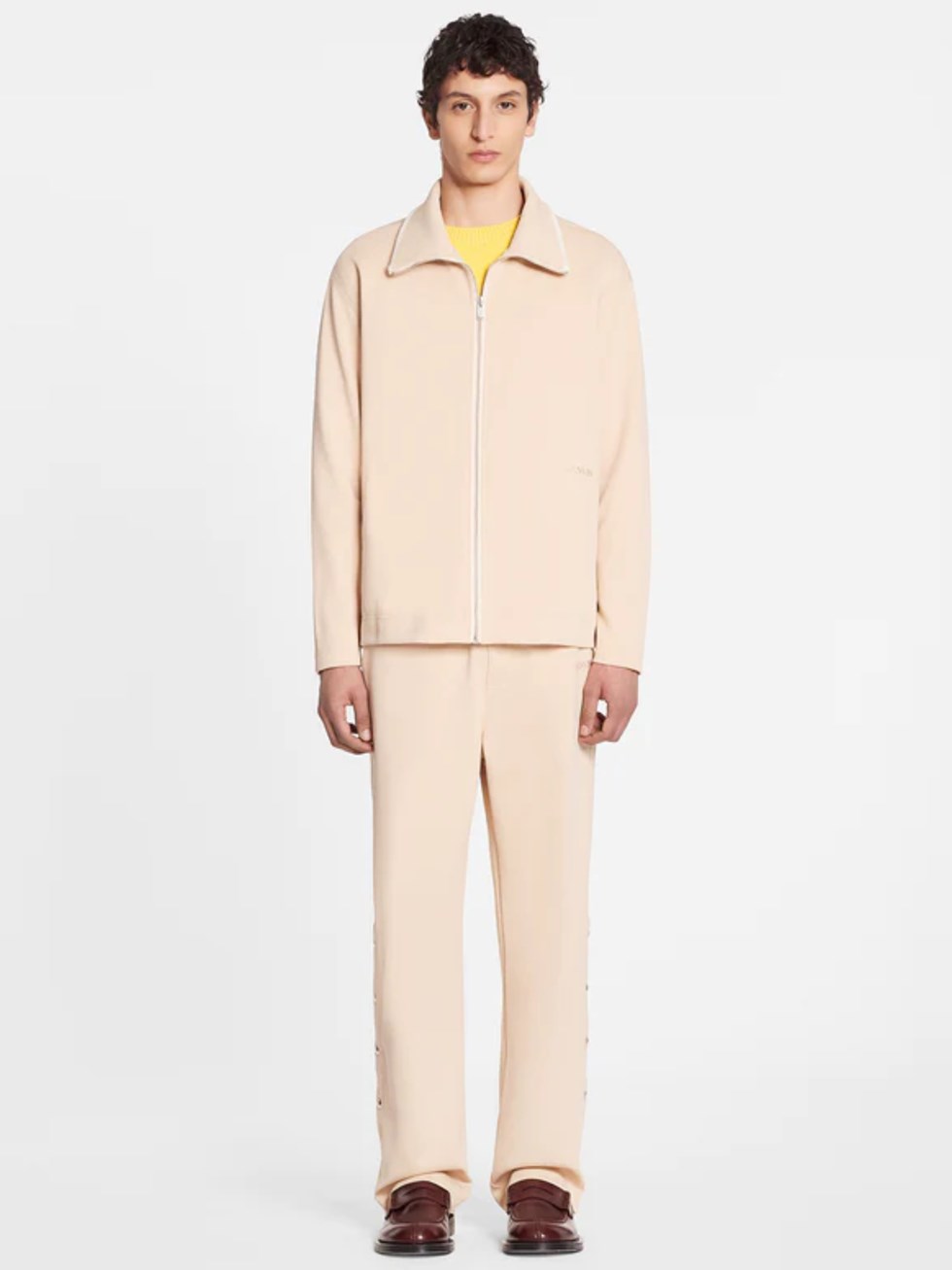 Lanvin men's sand sweatpants with matching logo