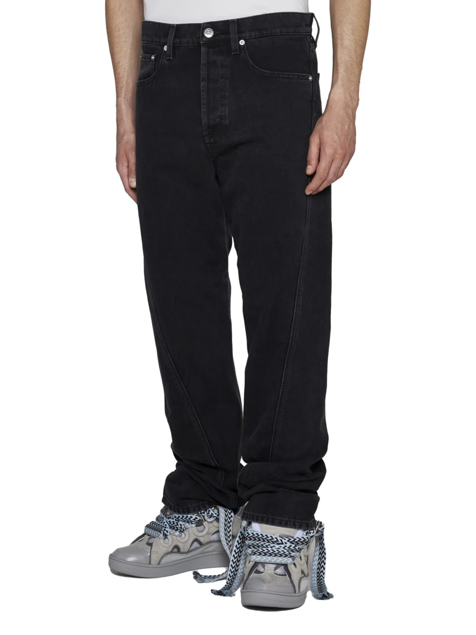 Lanvin Men's Black Straight Fit Jeans