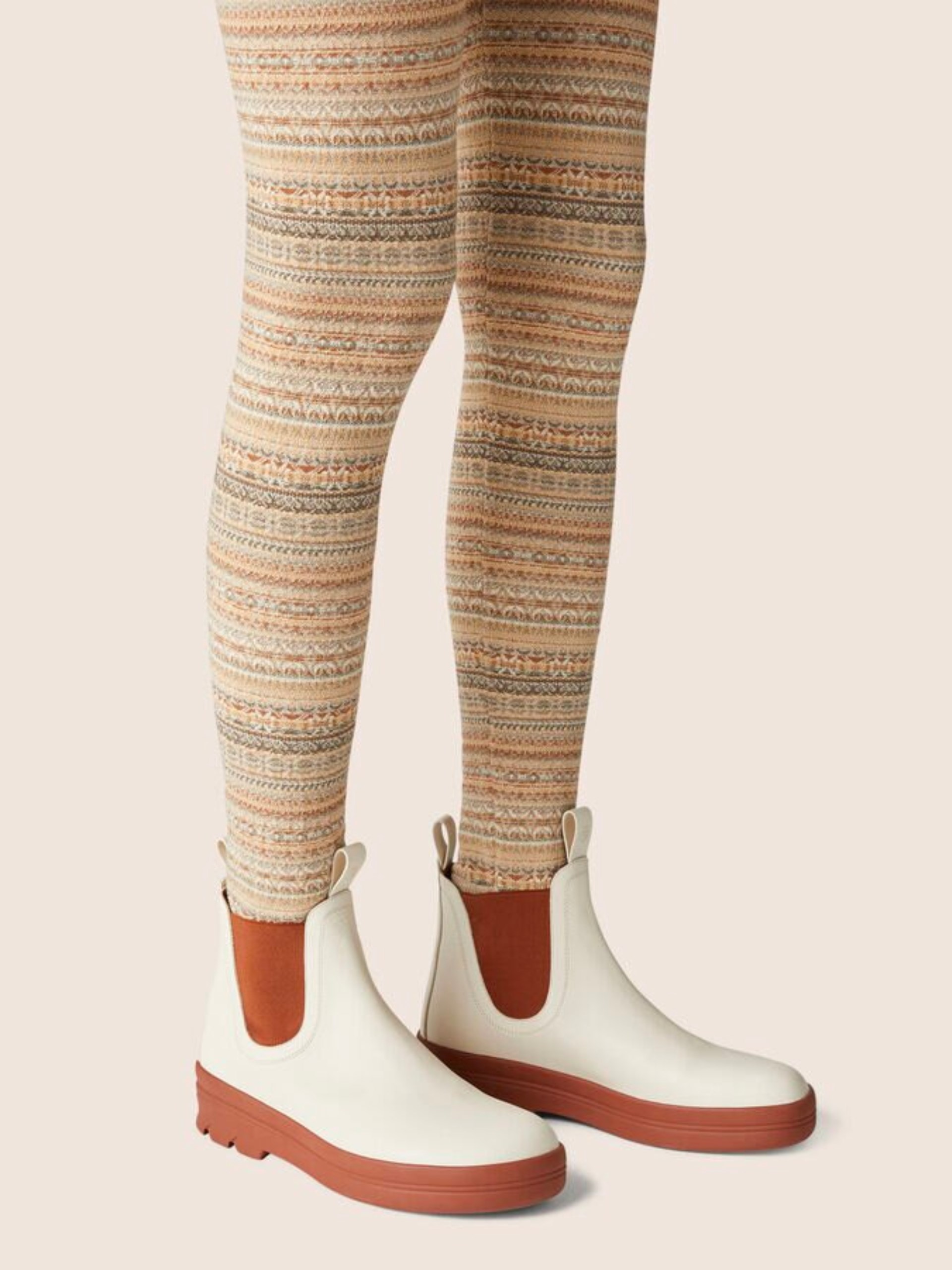 Loro Piana Lakeside Chelsea Boots in White with Contrast Trim