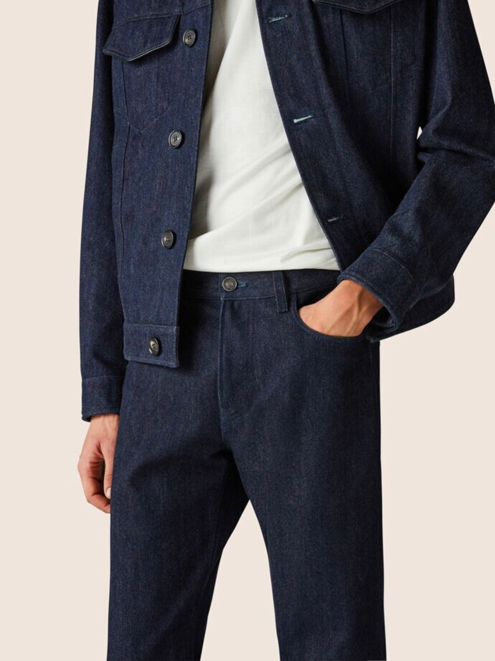 Loro Piana Quarona Five-Pocket straight-leg jeans in navy blue