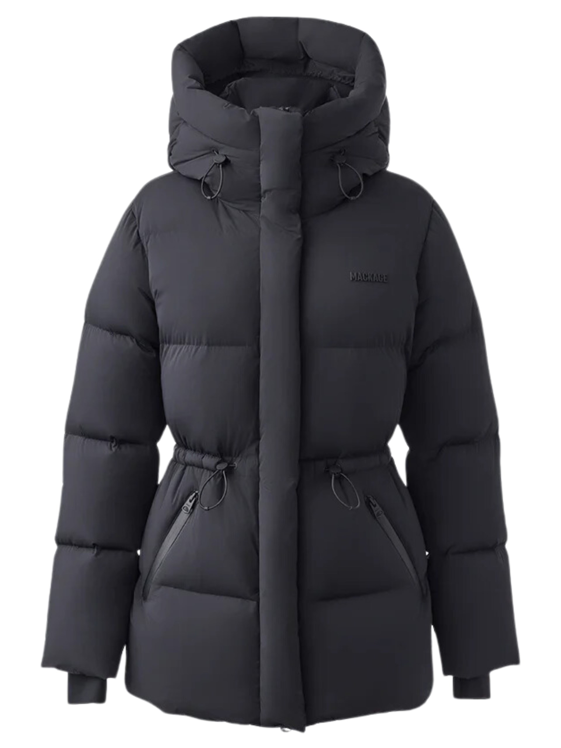 Mackage Freya Black Quilted Lightweight Down Jacket with Hood