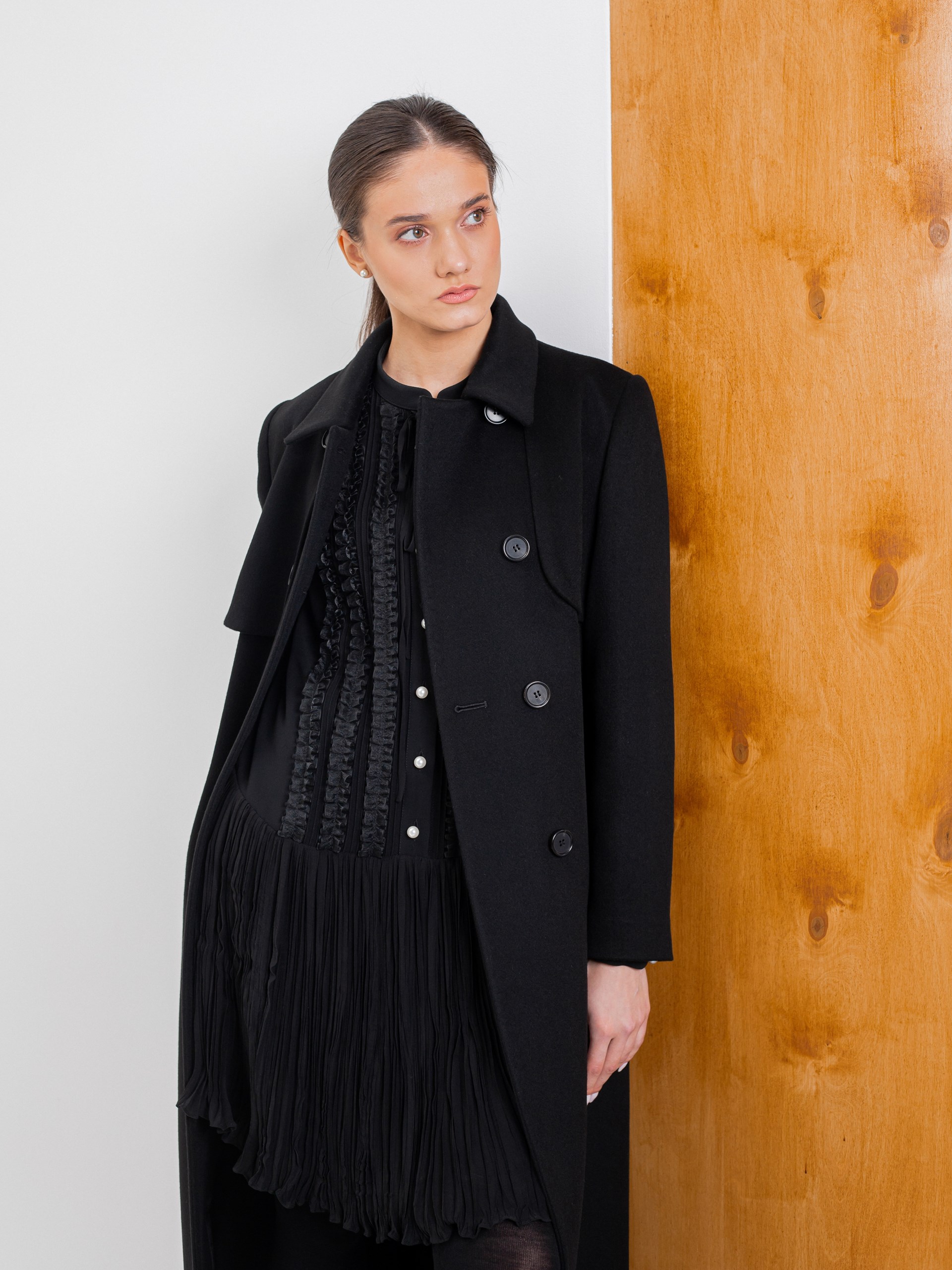Park Avenue Atelier Black Wool Coat