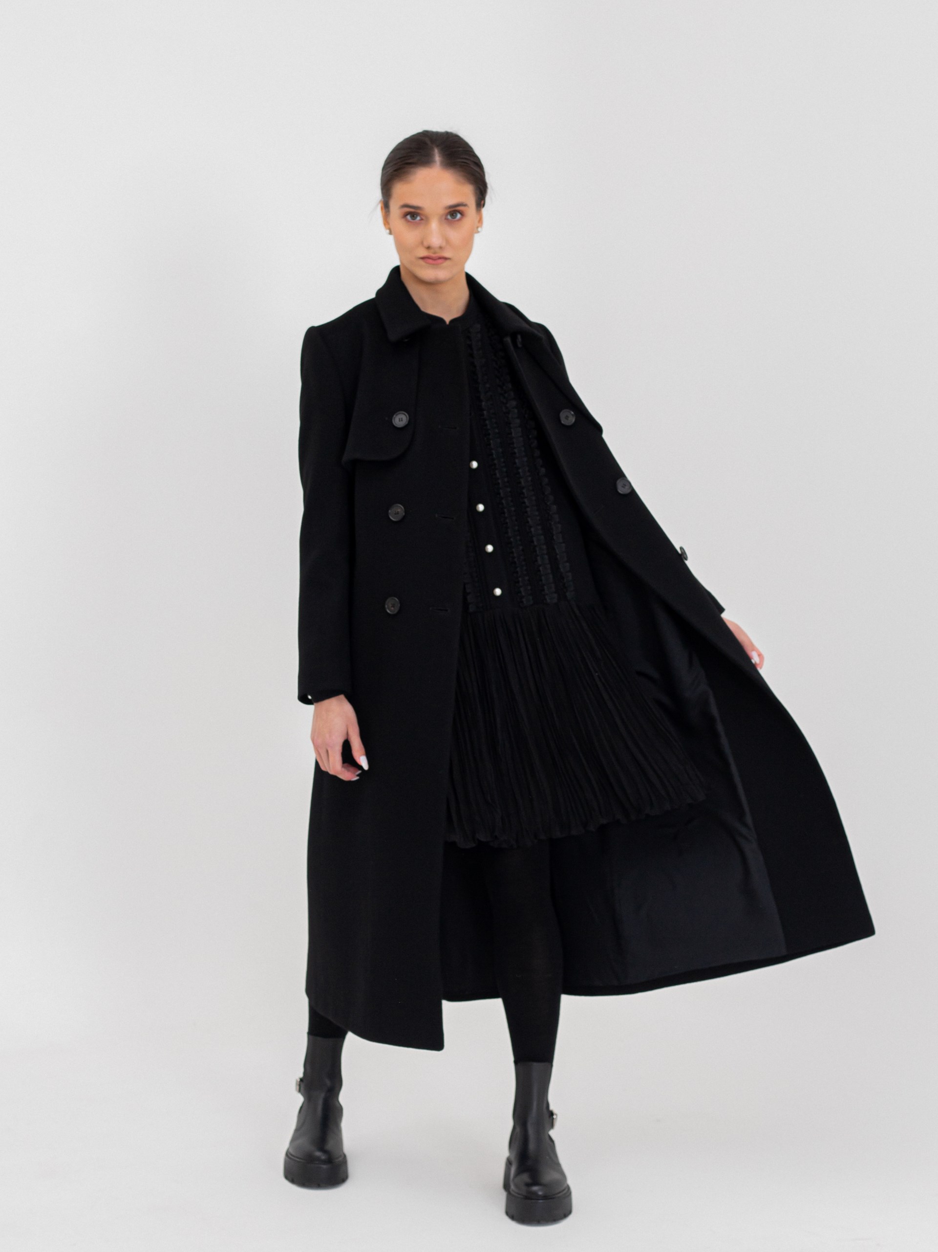 Park Avenue Atelier Black Wool Coat