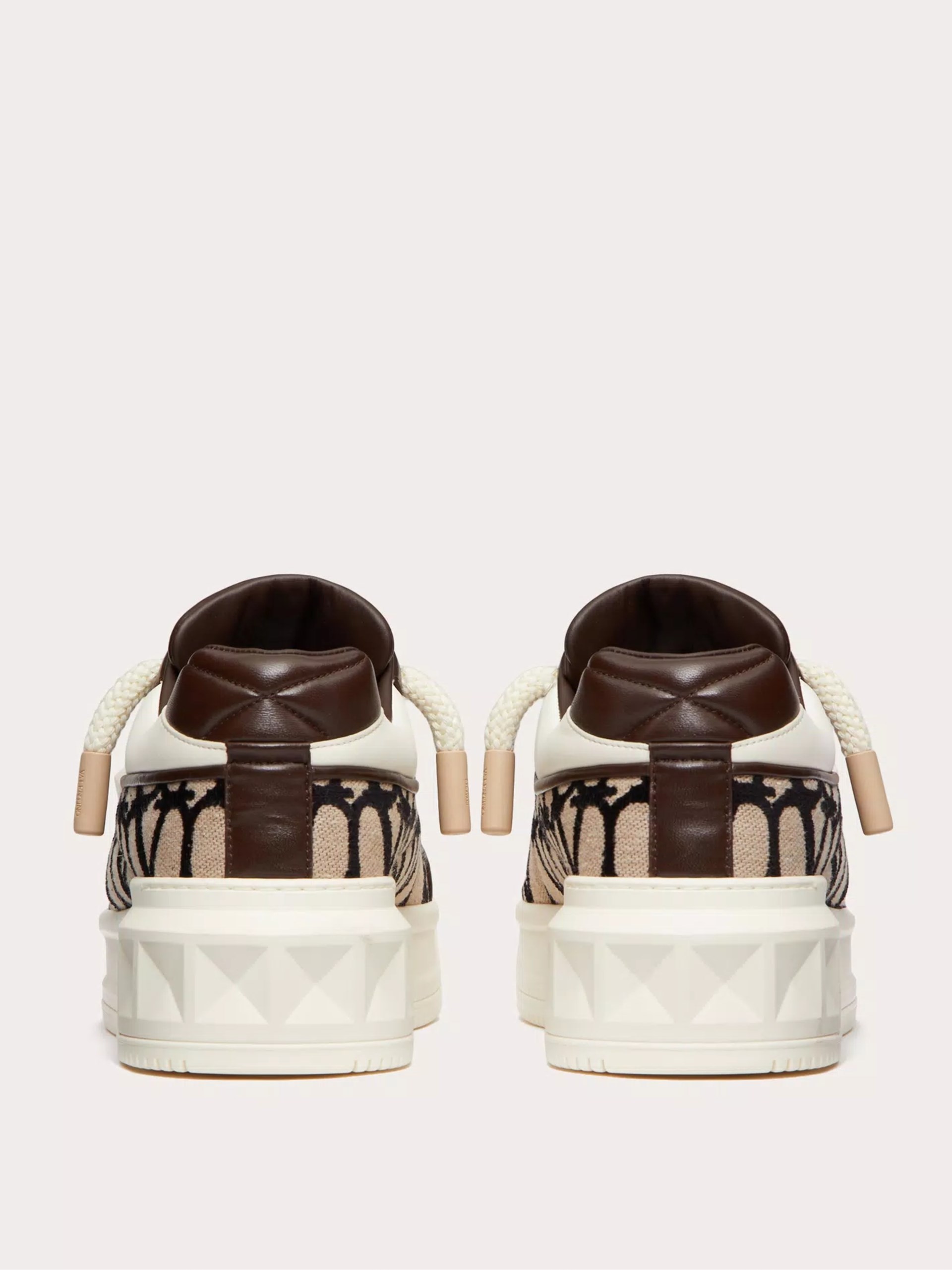 Valentino Garavani One Stud XL beige sneakers with a massive sole