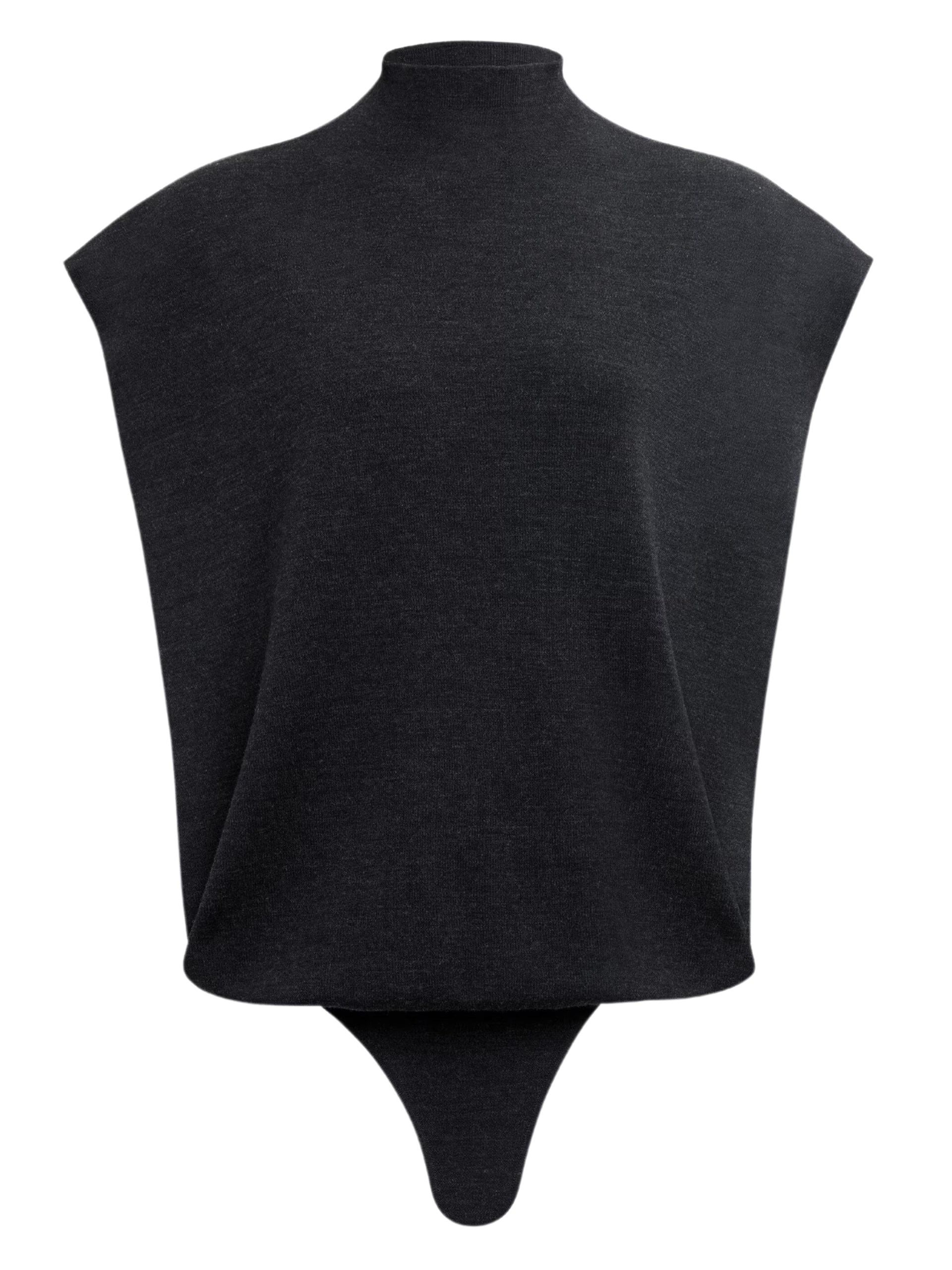 Alaїa Black Knitted Wool T-Shirt