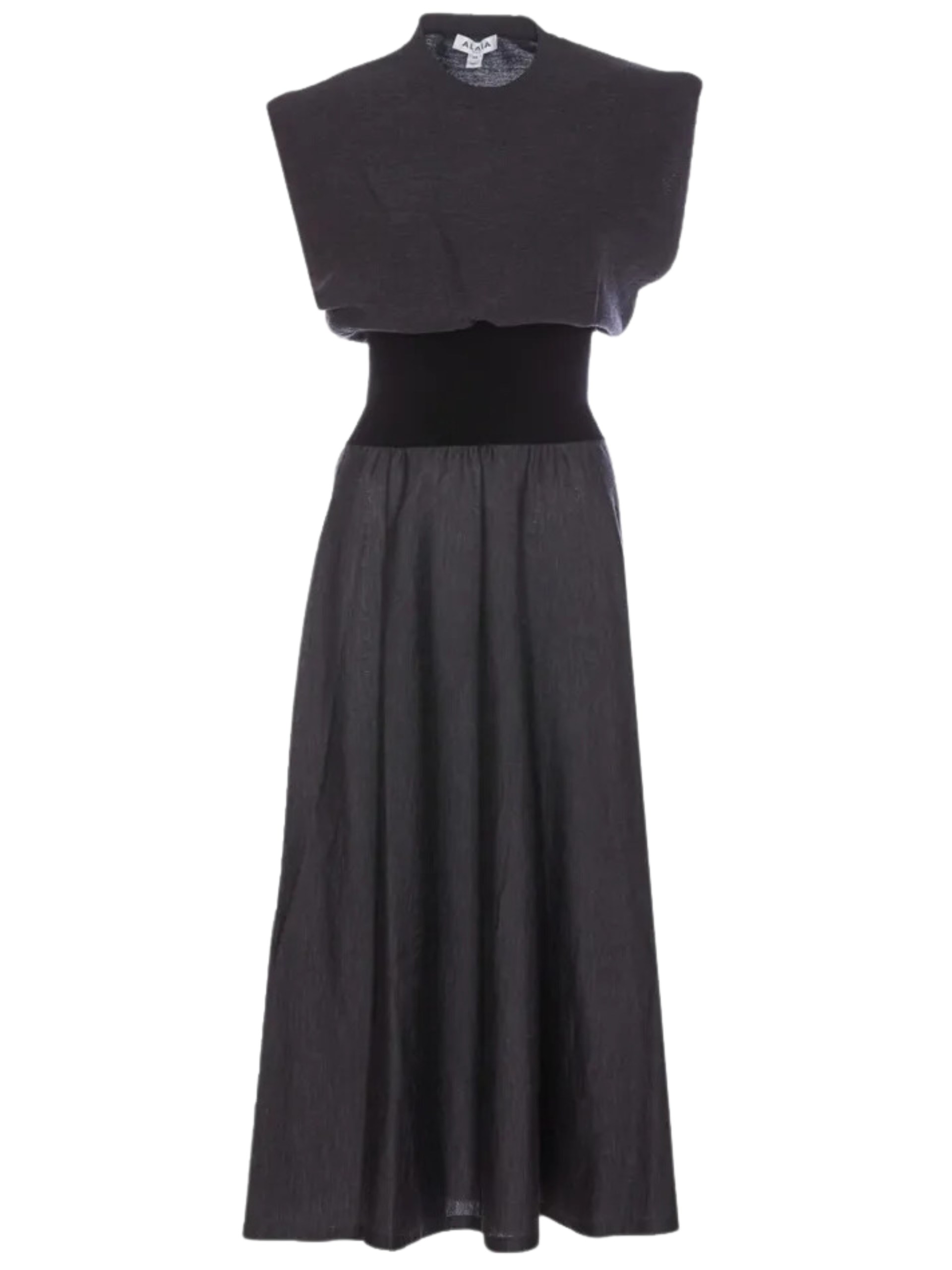 Alaia dark gray dress with an elasticated waist