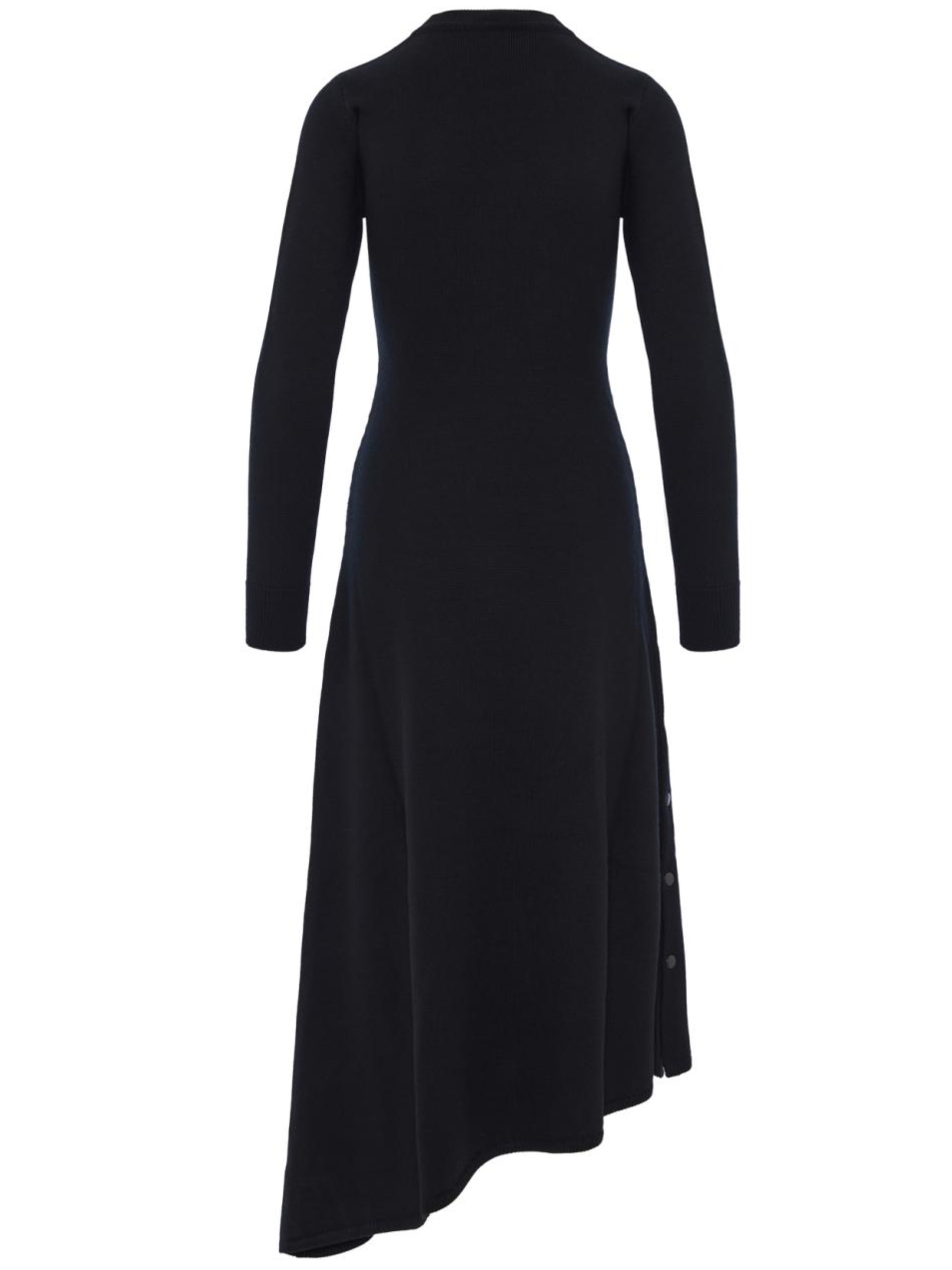 Alaїa black fitted mini dress with asymmetric skirt