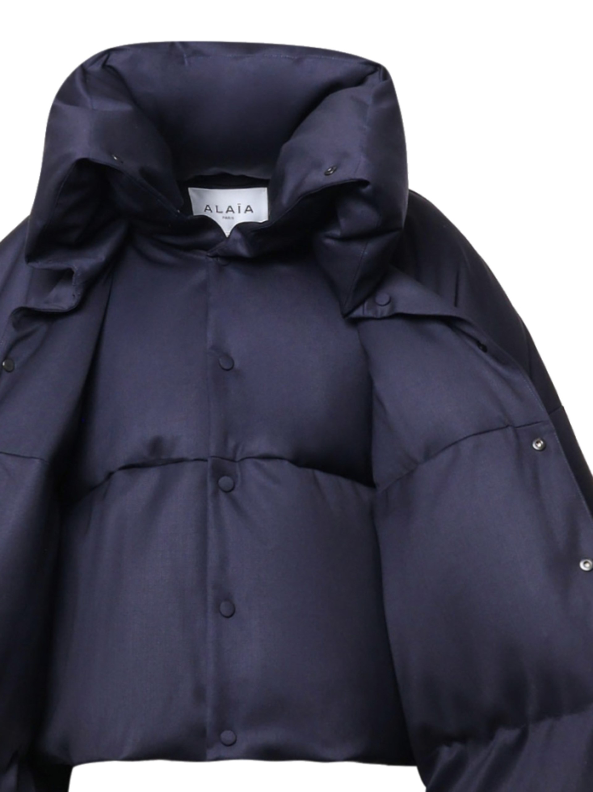 Alaїa Navy High Neck Nylon Jacket