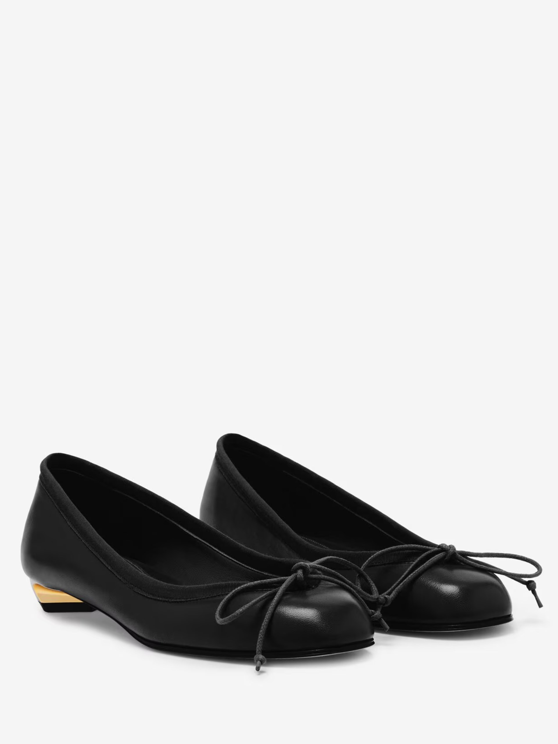 Alexander Mcqueen Armadillo Black ballet flats with a bow