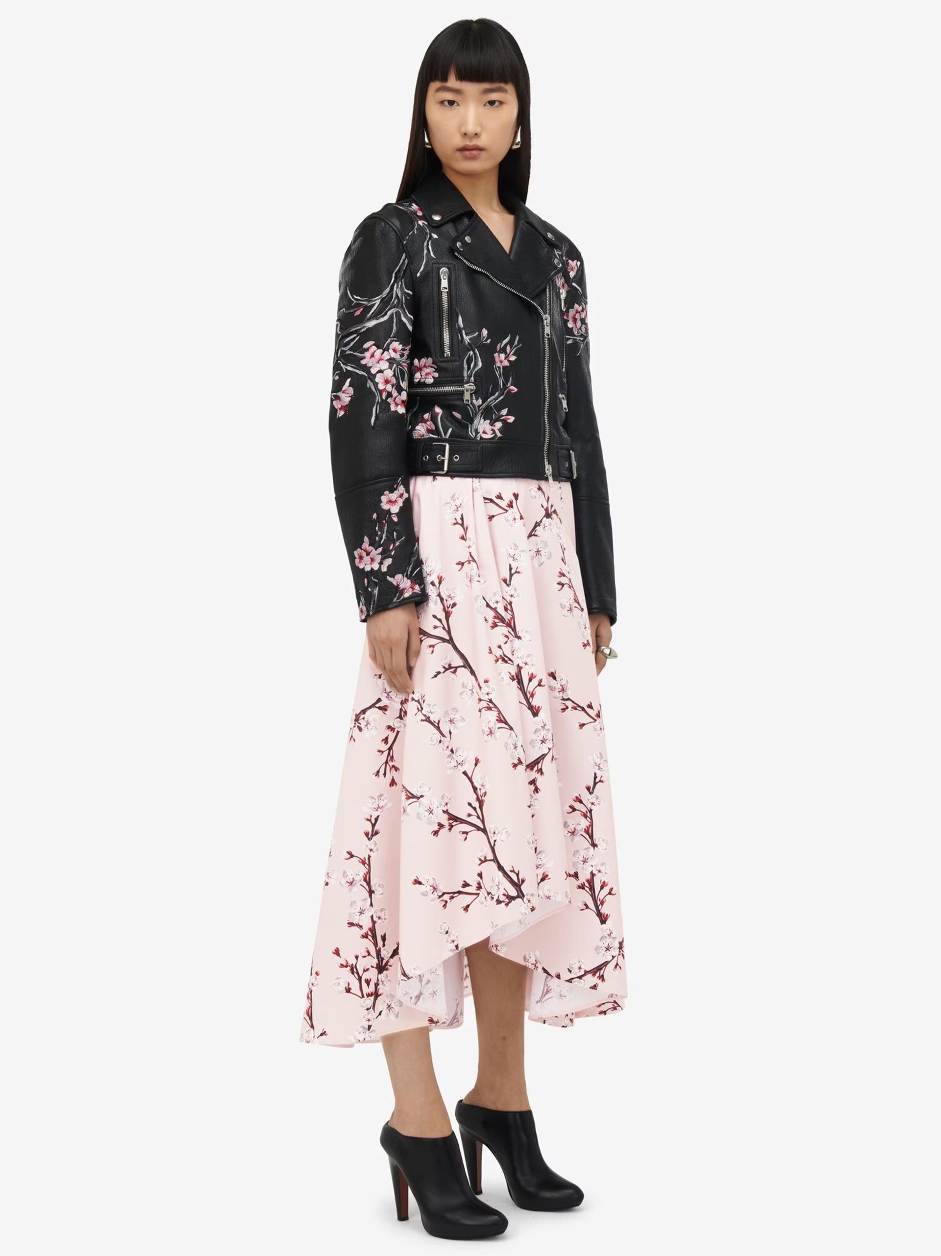 Чорні шкіряні мюлі Alexander Mcqueen The Edge