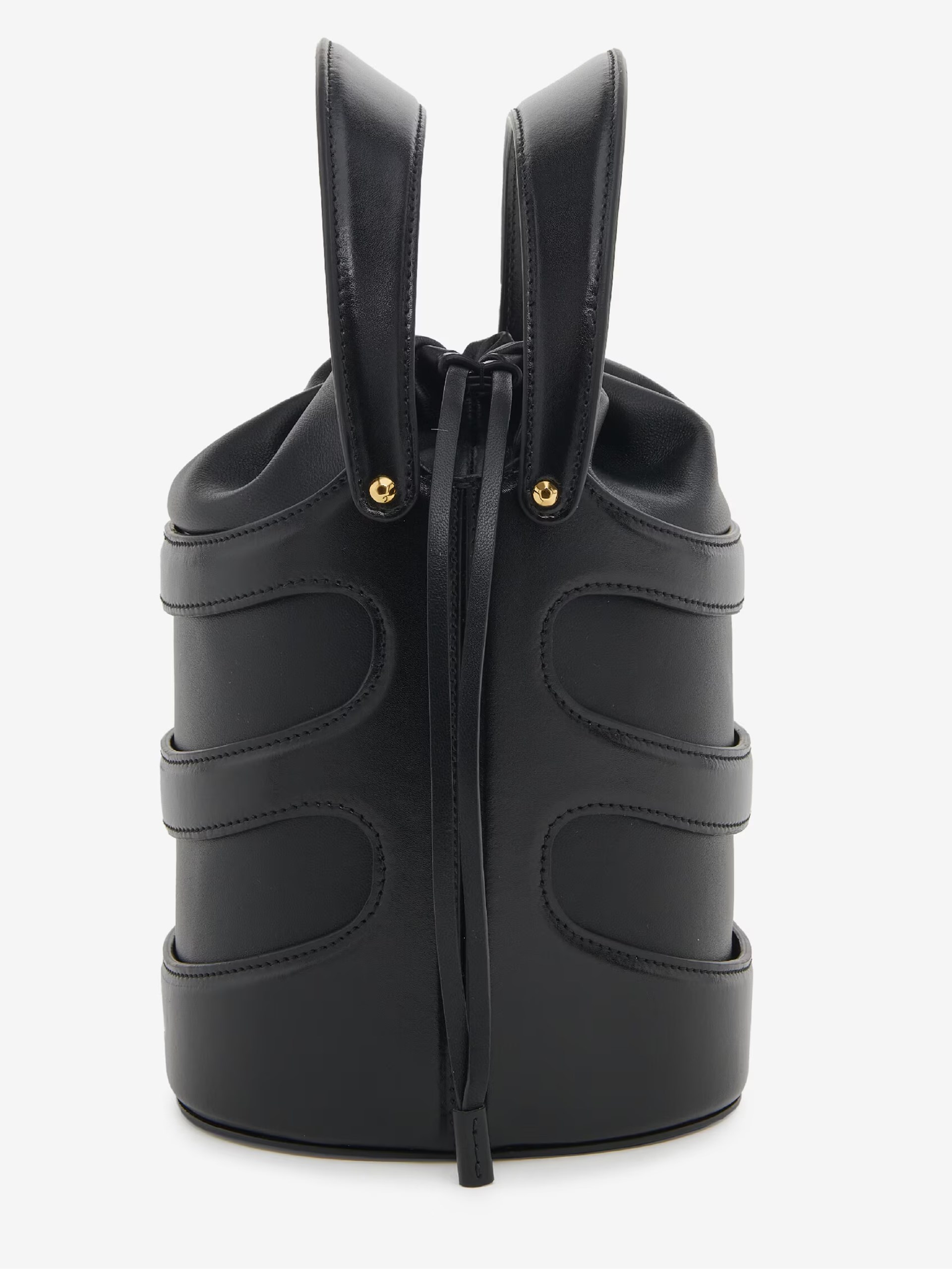 Alexander Mcqueen The Rise Bucket black leather bucket bag