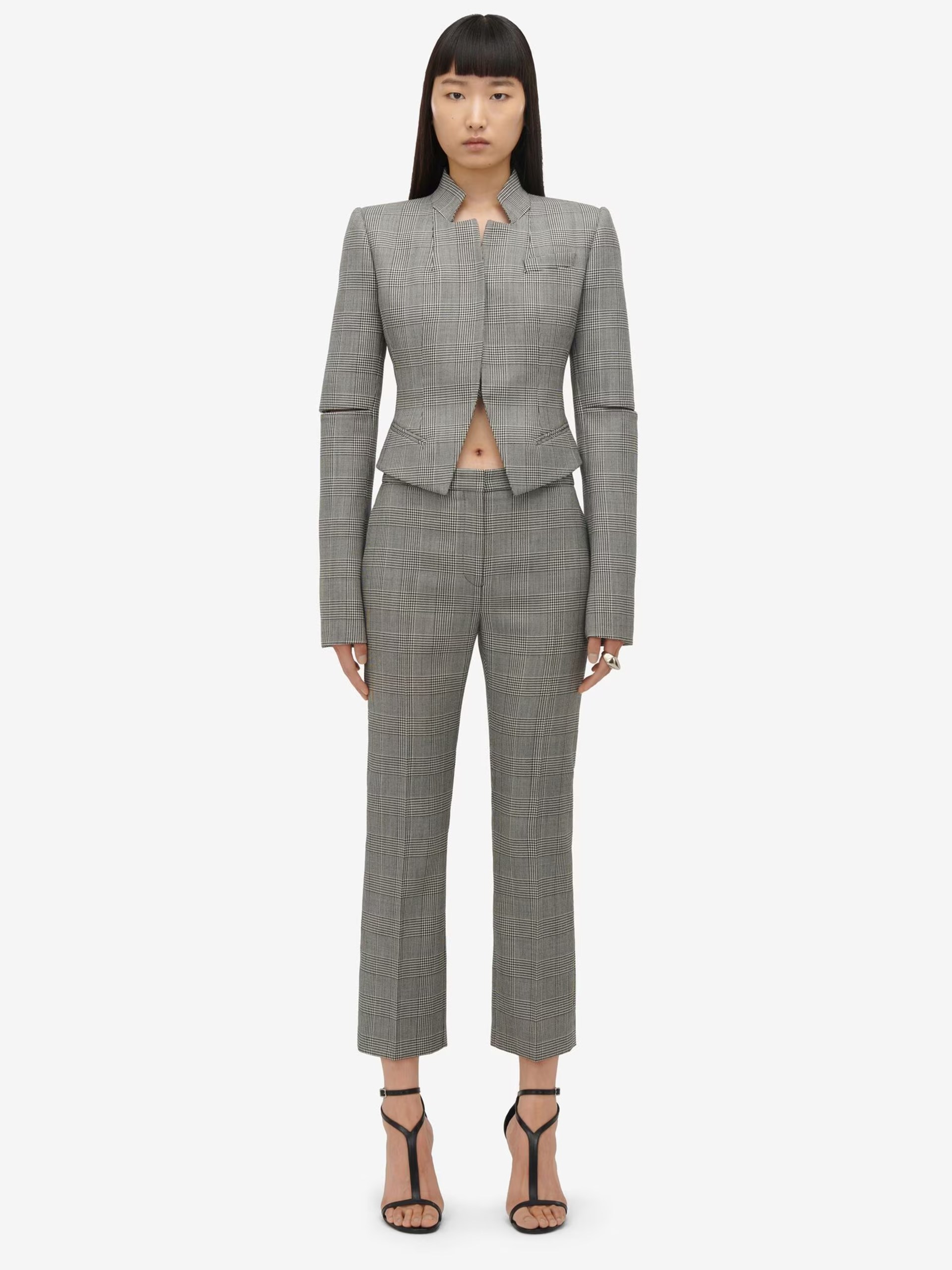 Alexander Mcqueen Prince of Wales jacket with slits