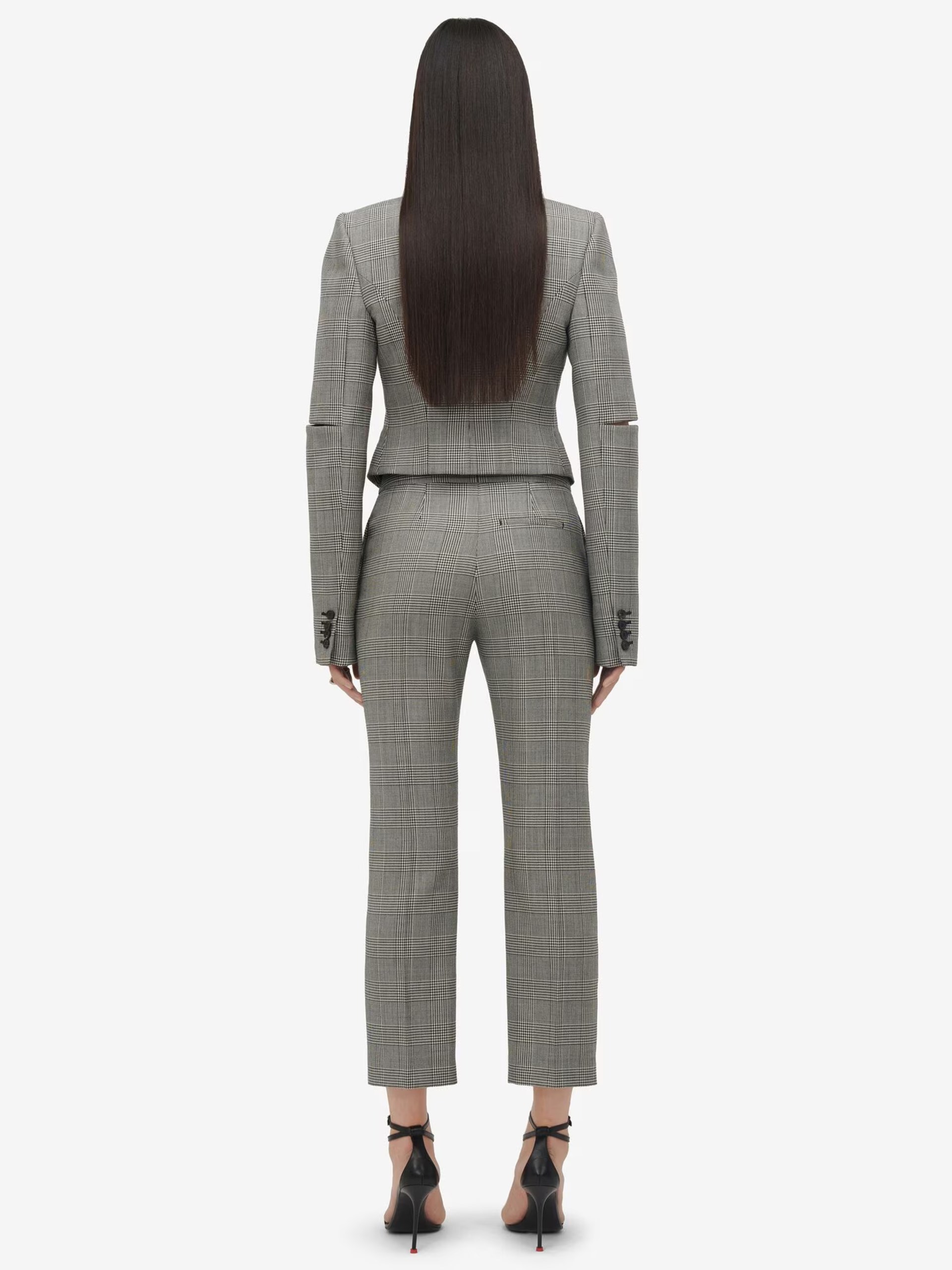 Alexander Mcqueen Prince of Wales jacket with slits