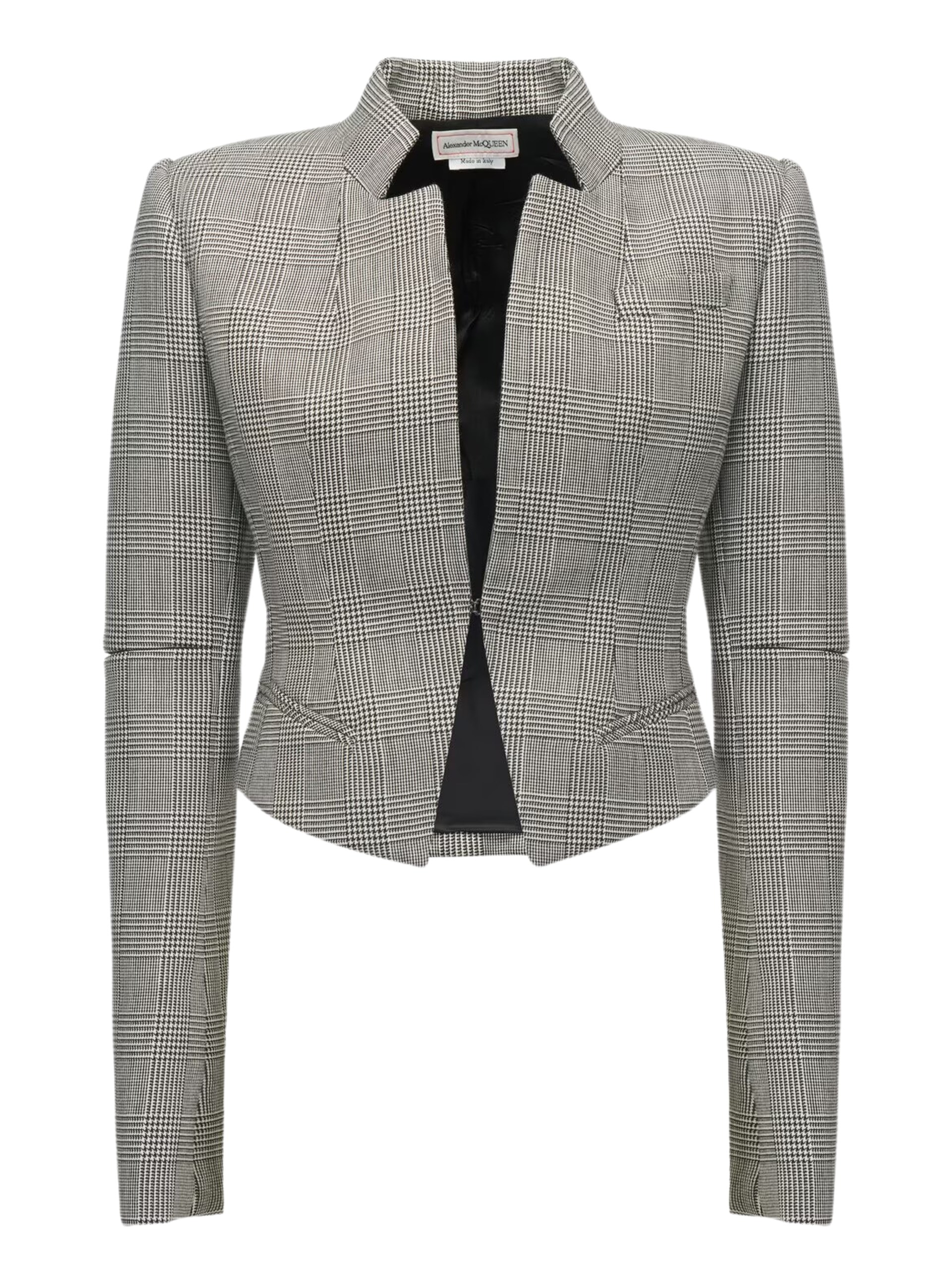 Alexander Mcqueen Prince of Wales jacket with slits