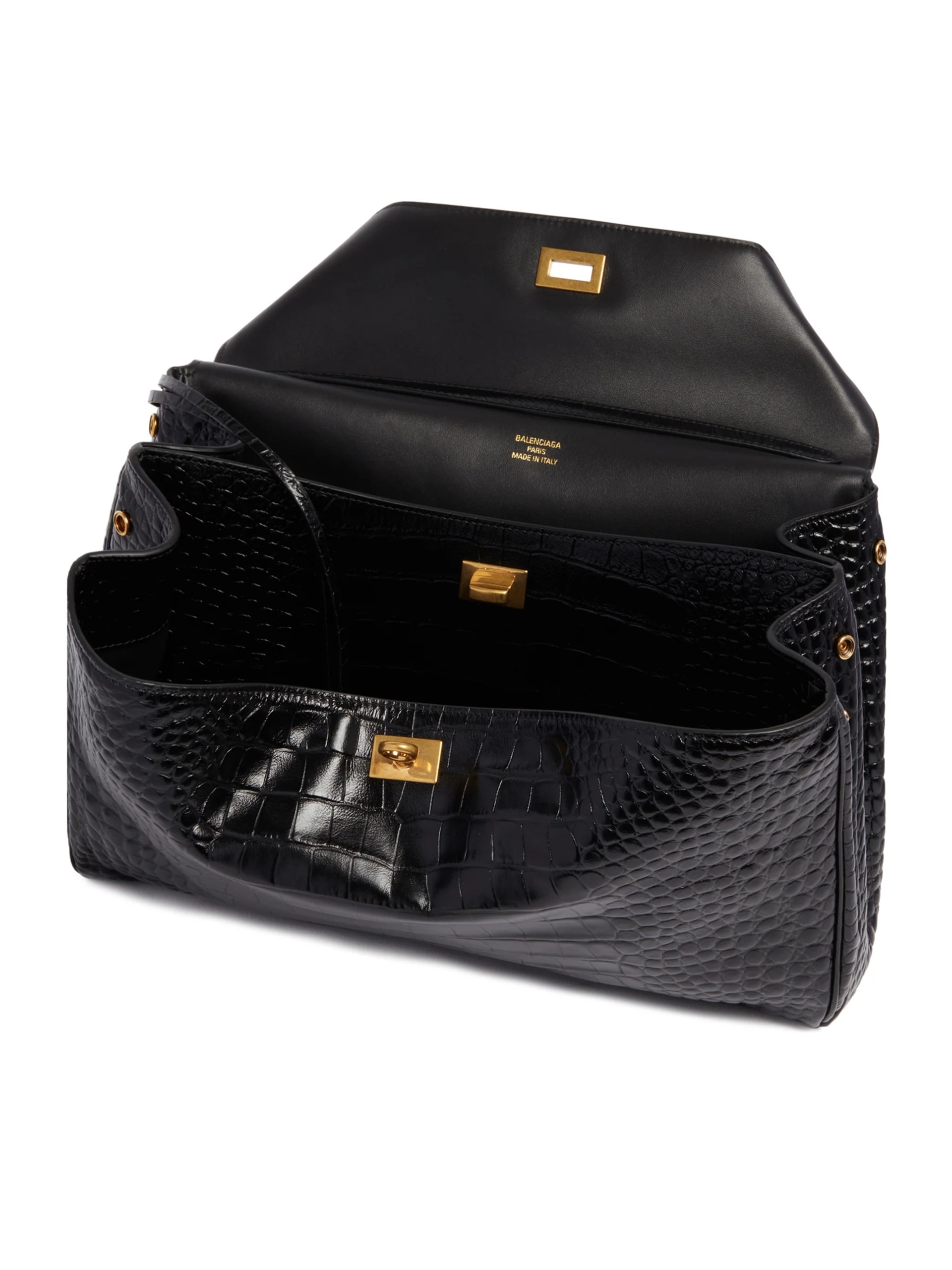 Чорна сумка Balenciaga Rodeo Medium з текстурної шкіри