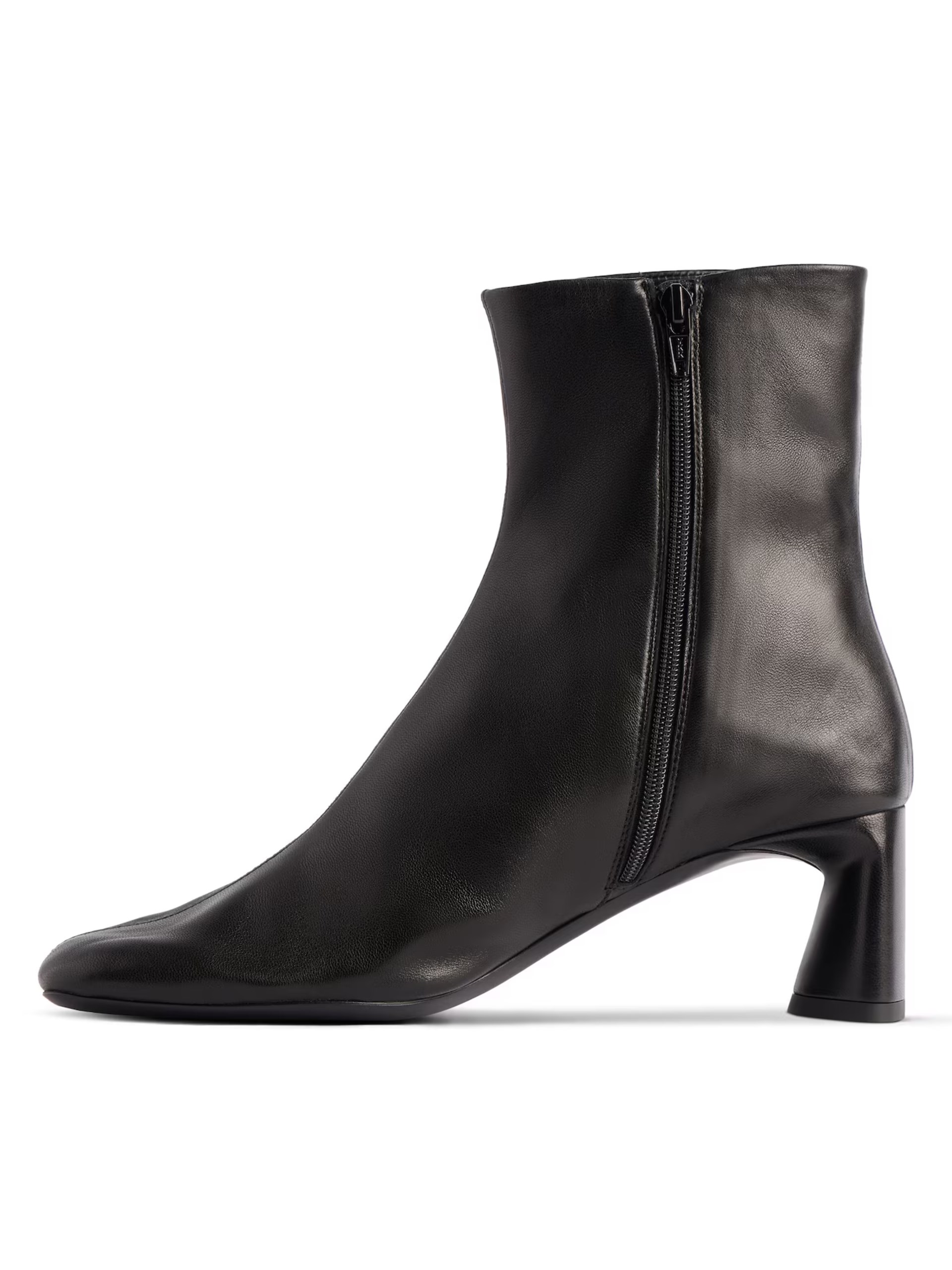 Balenciaga black leather heeled boots