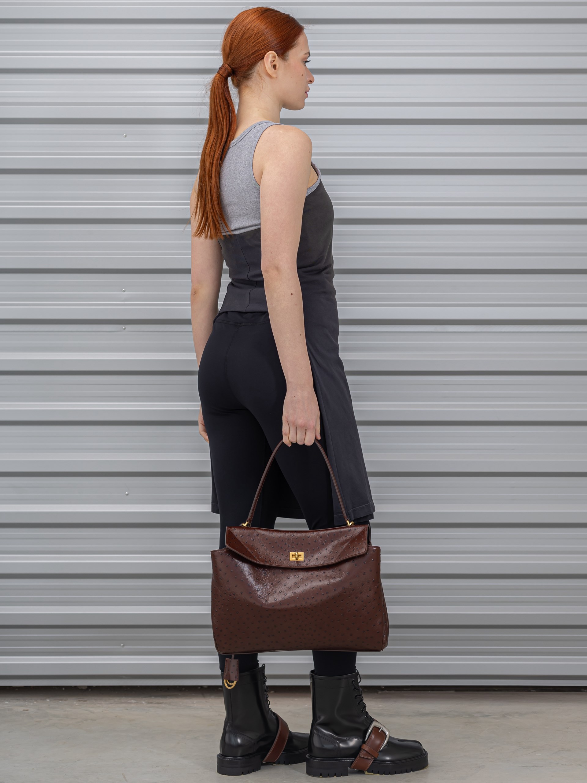 Balenciaga Rodeo Medium brown bag with gold hardware