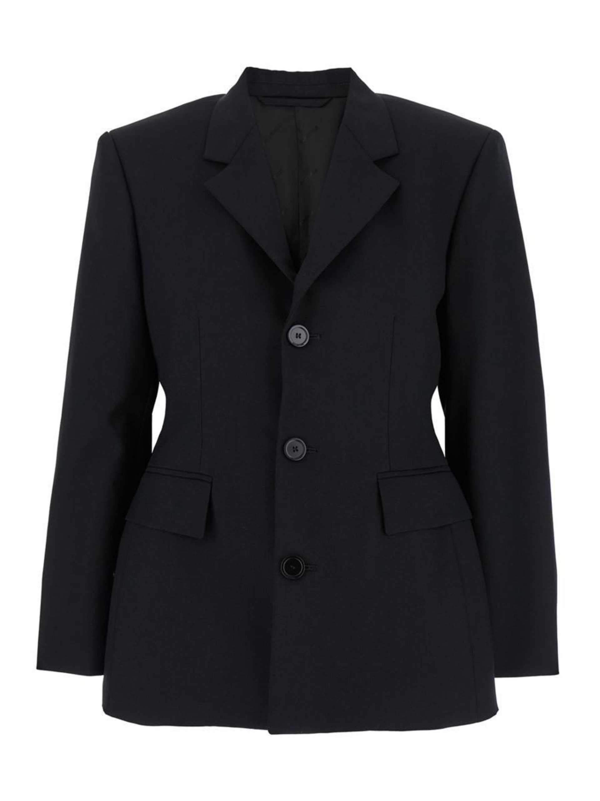 Balenciaga Hourglass black wool jacket