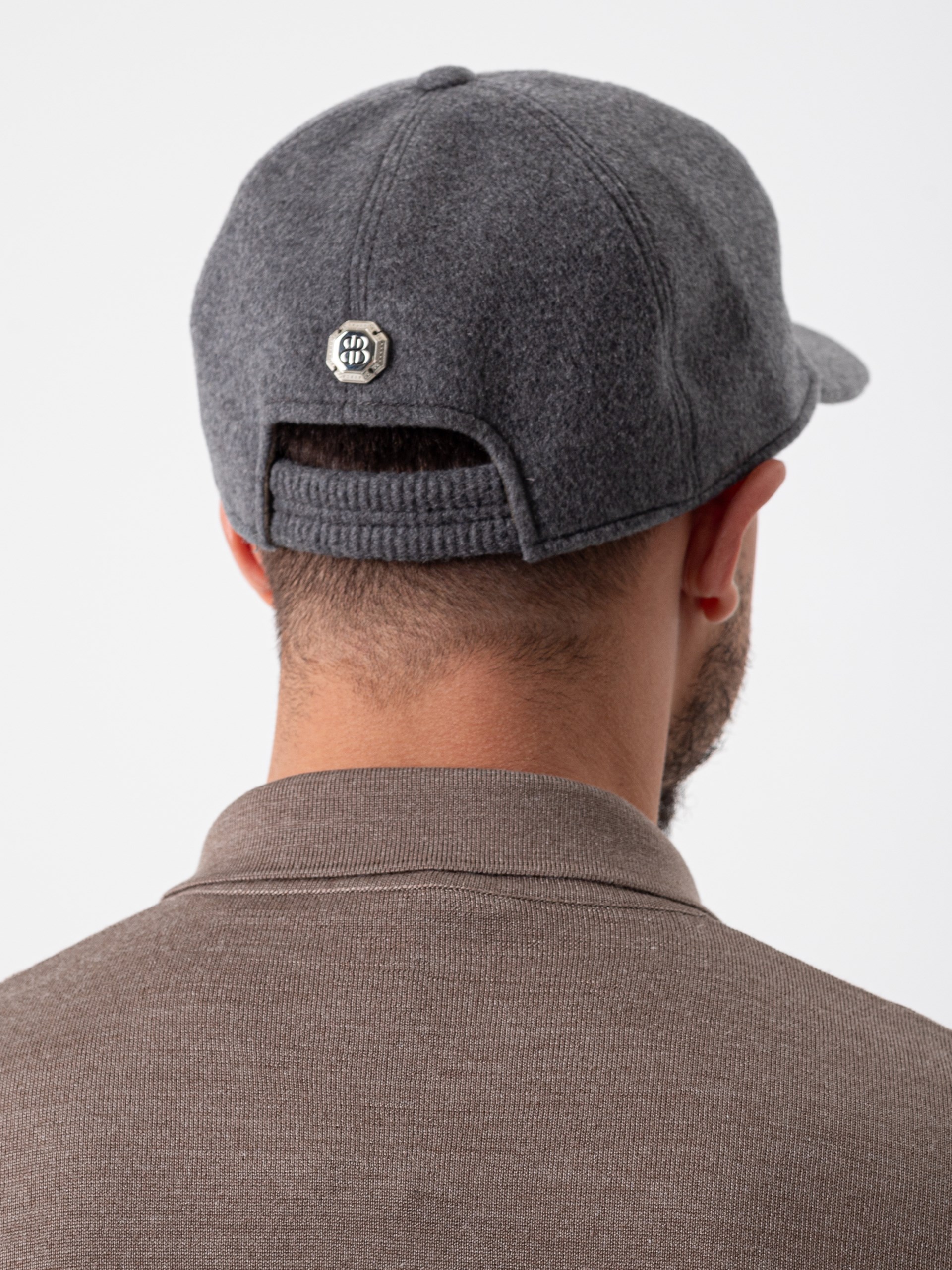 Bertolo men's gray cap with logo