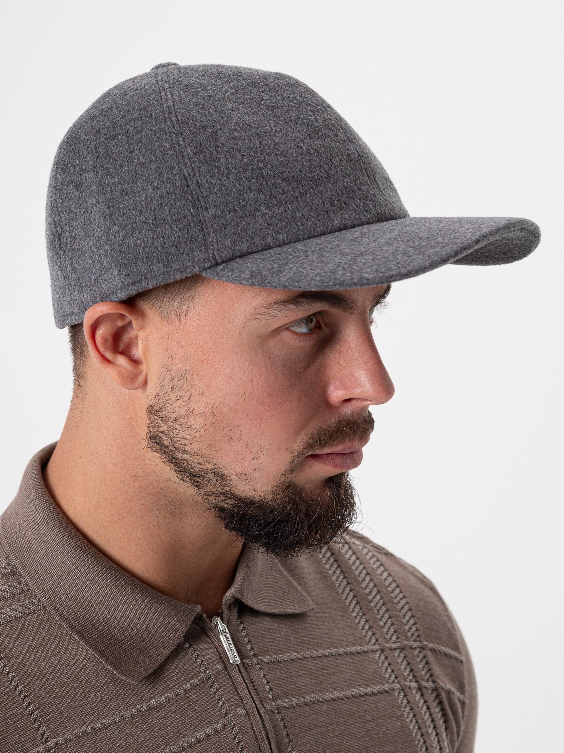 Bertolo men's gray cap with logo