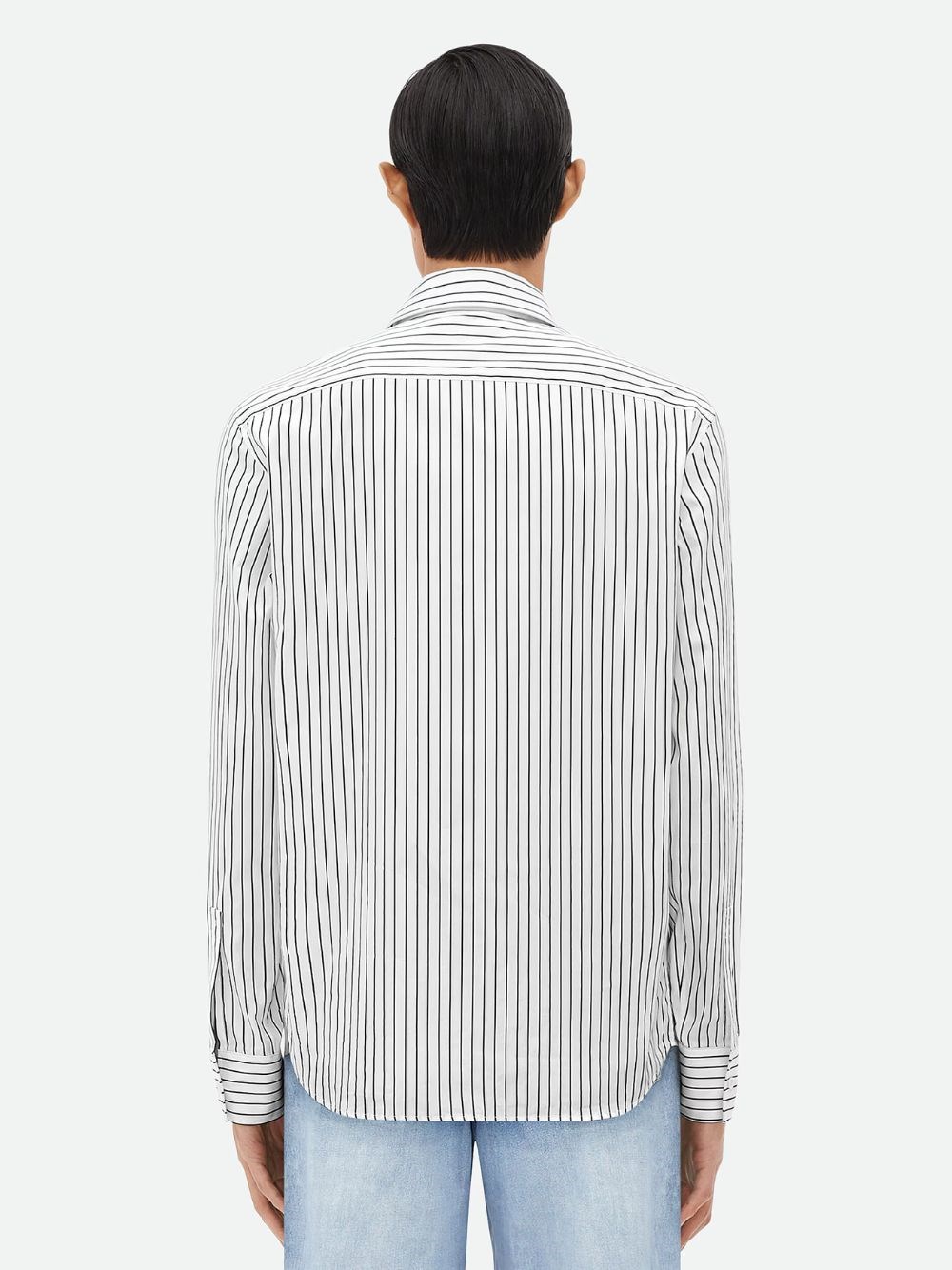 Bottega Veneta white striped shirt