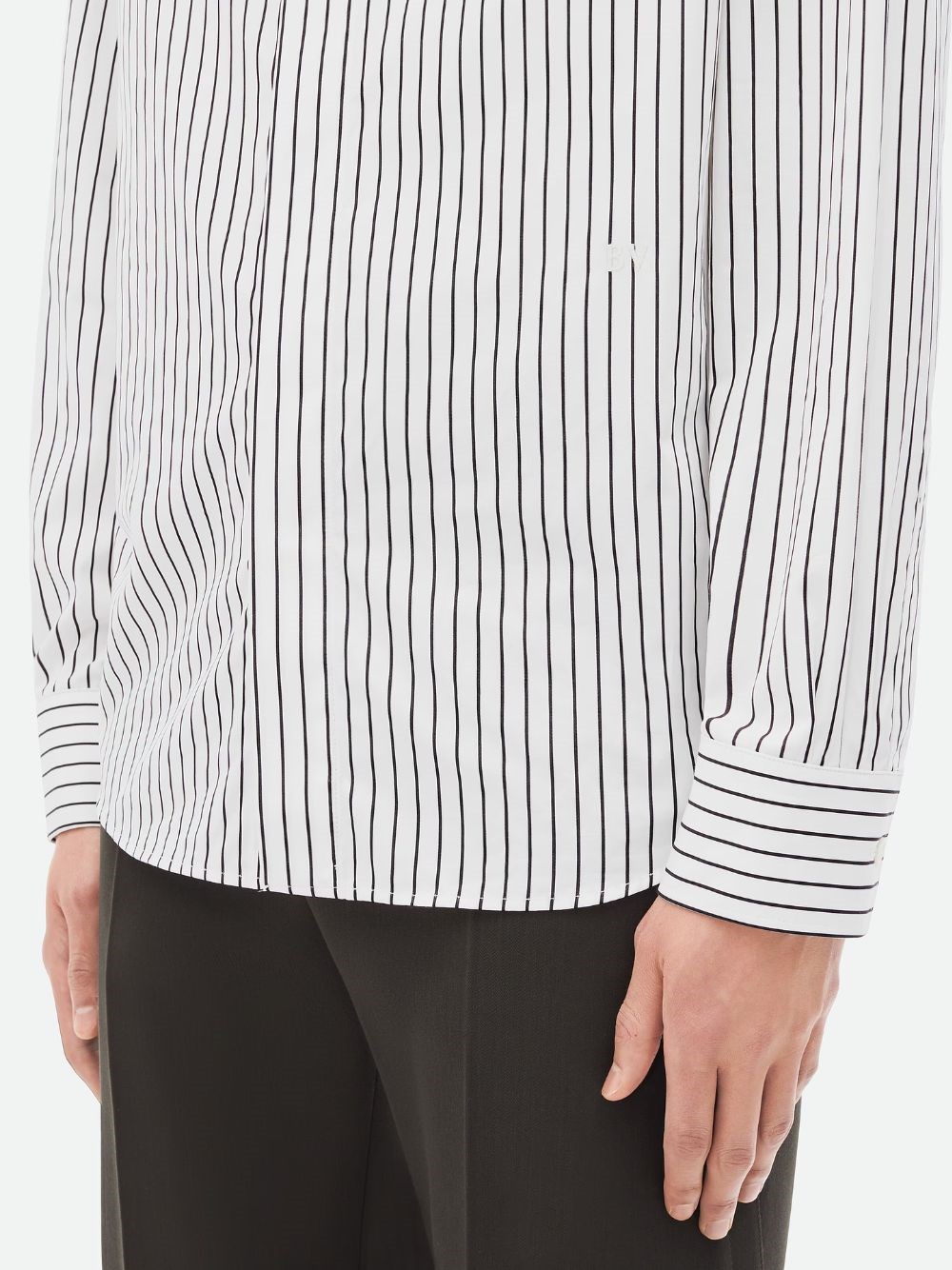 Bottega Veneta white striped shirt