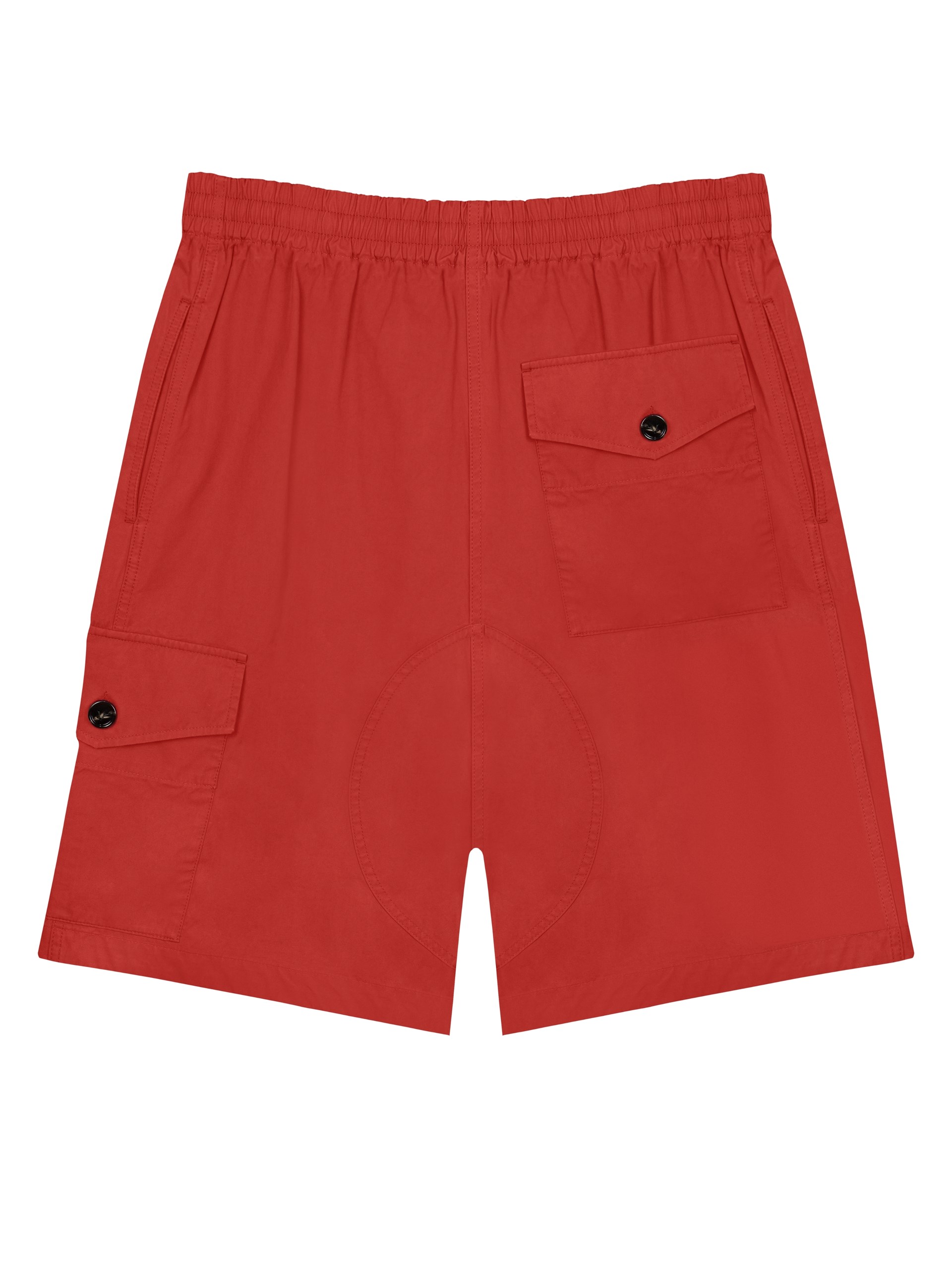 Bottega Veneta men's red shorts with contrasting buttons
