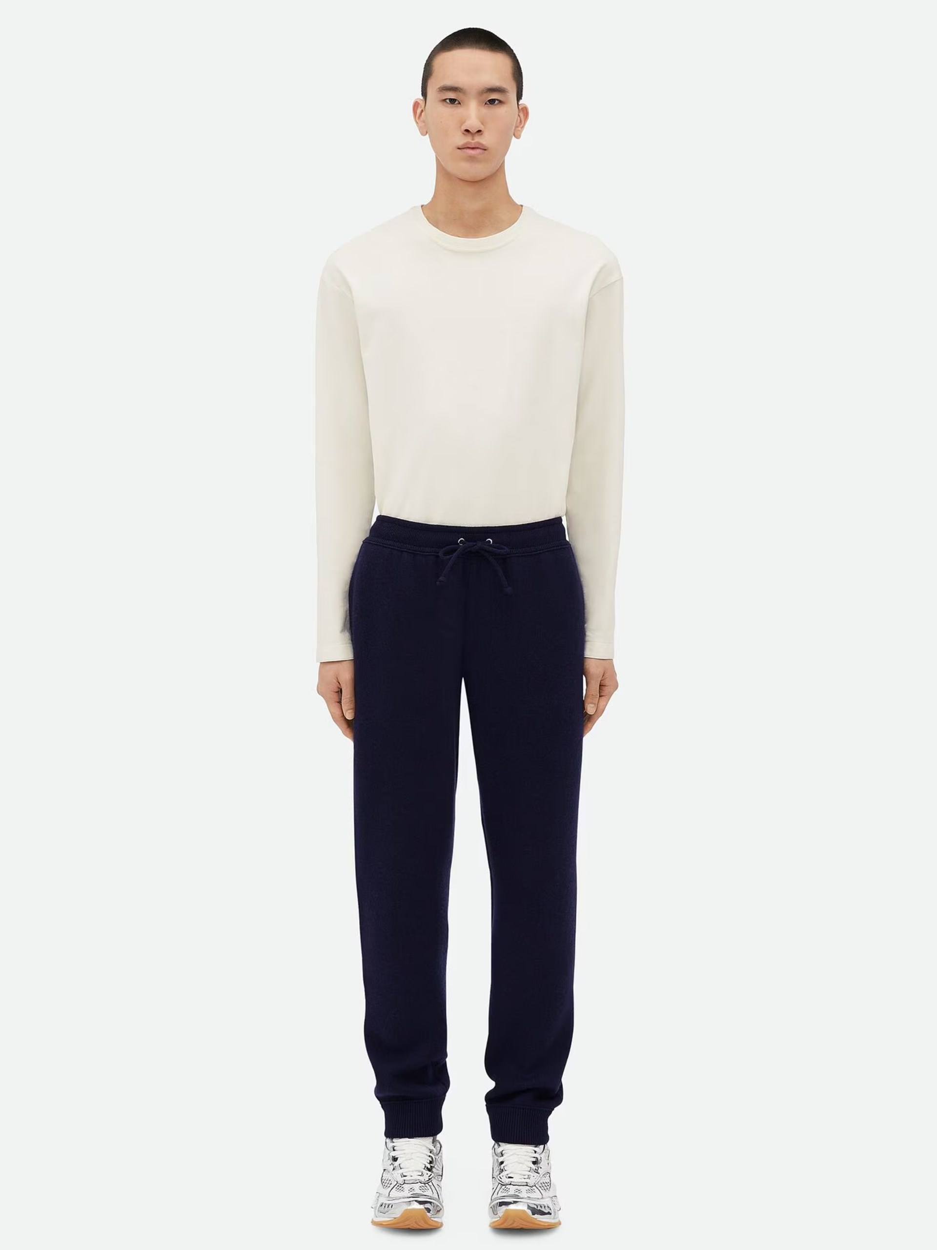 Bottega Veneta Men's Navy Cashmere Joggers