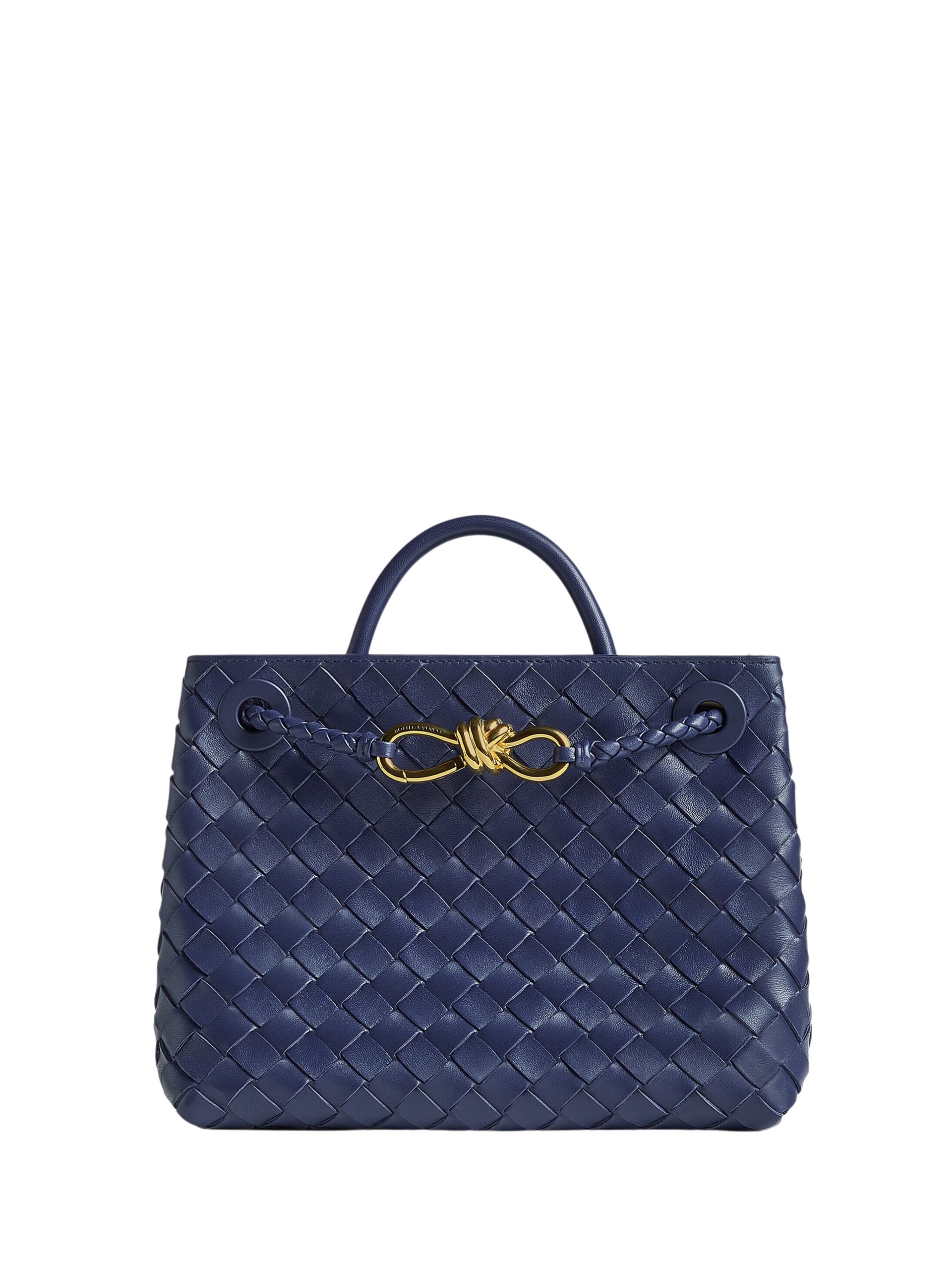 Синя сумка Bottega Veneta Small Andiamo з м’якої шкіри Intrecciato