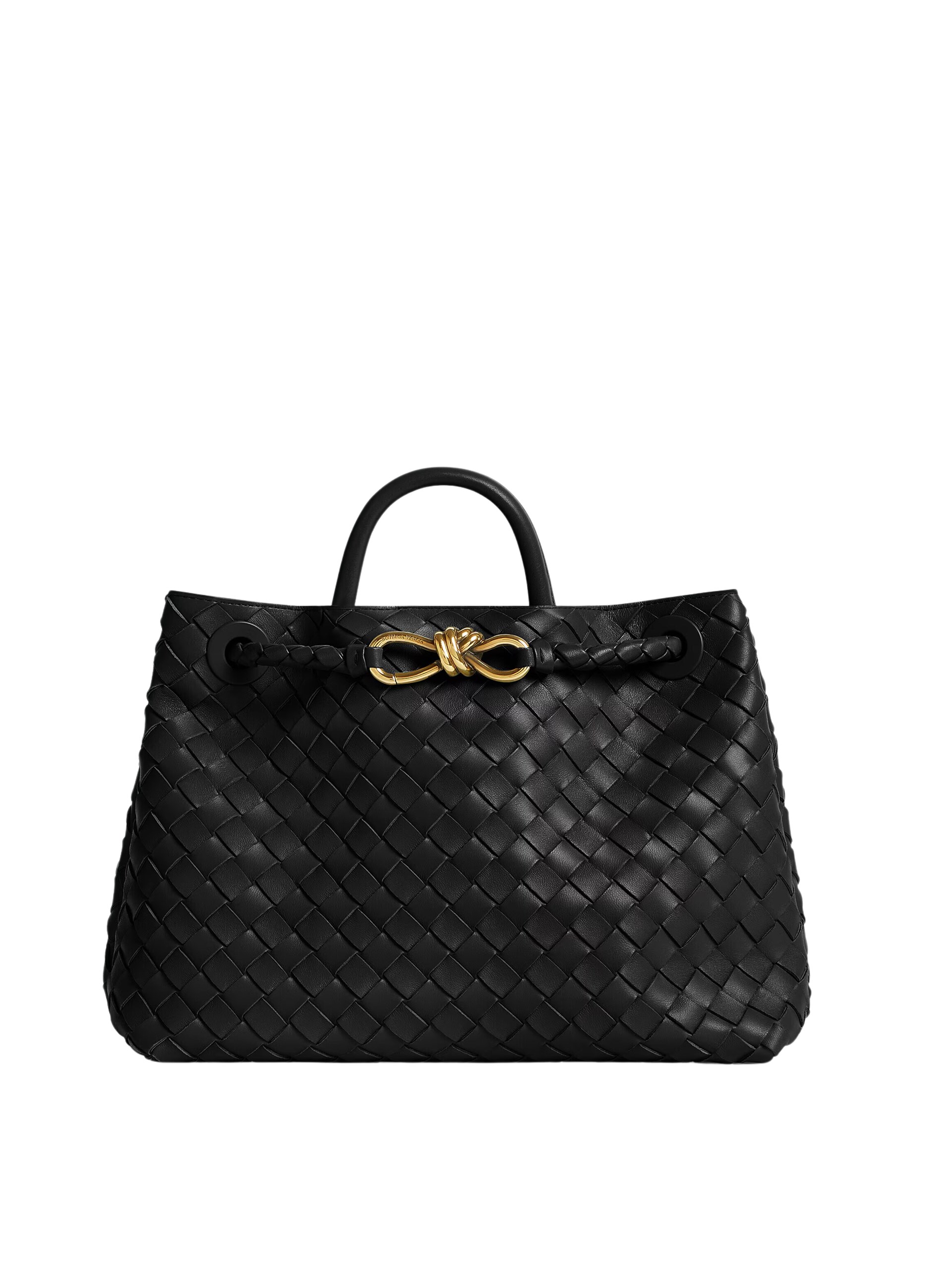 Black Bottega Veneta Medium Andiamo bag in soft Intrecciato leather