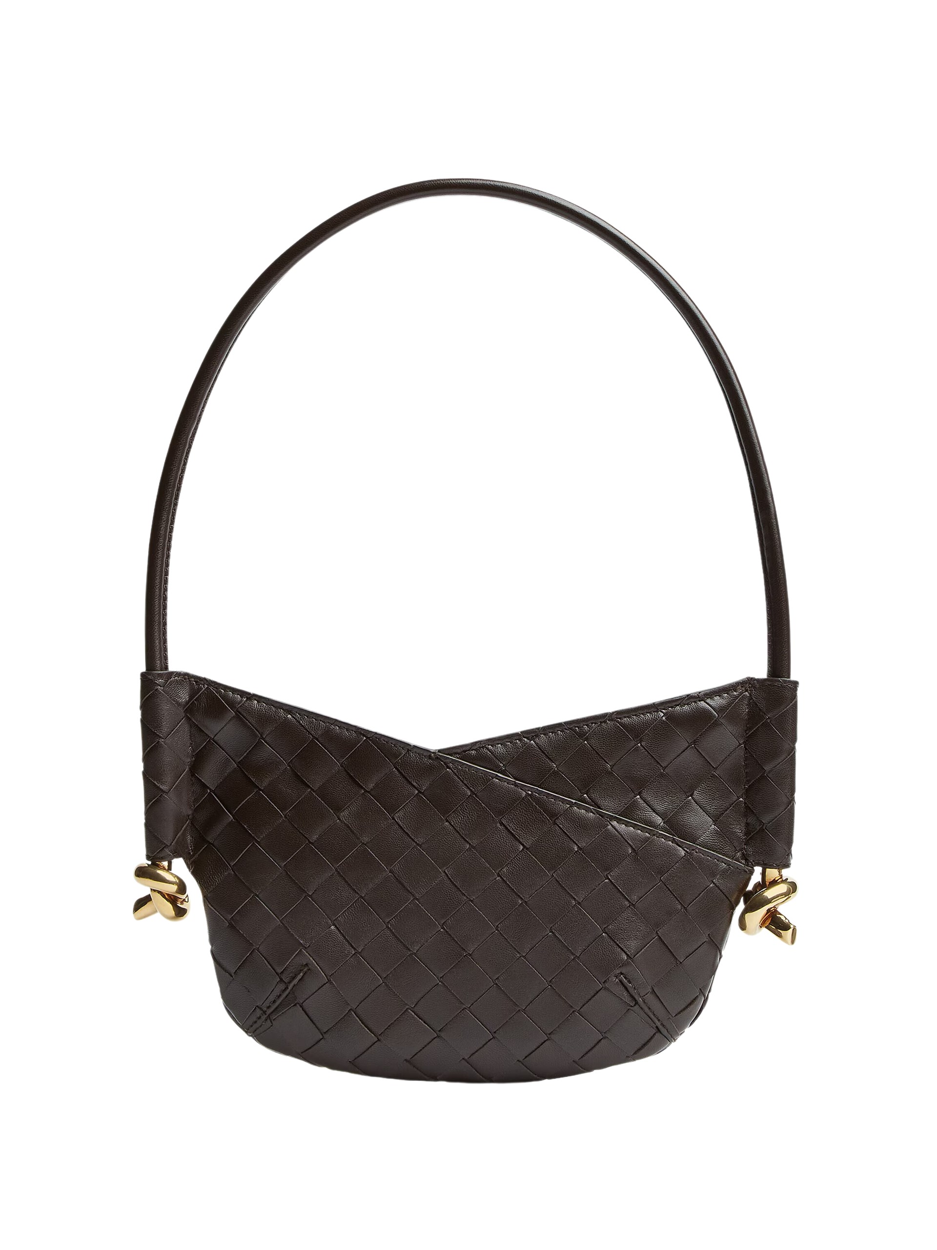 Темно-коричнева сумка Bottega Veneta Solstice