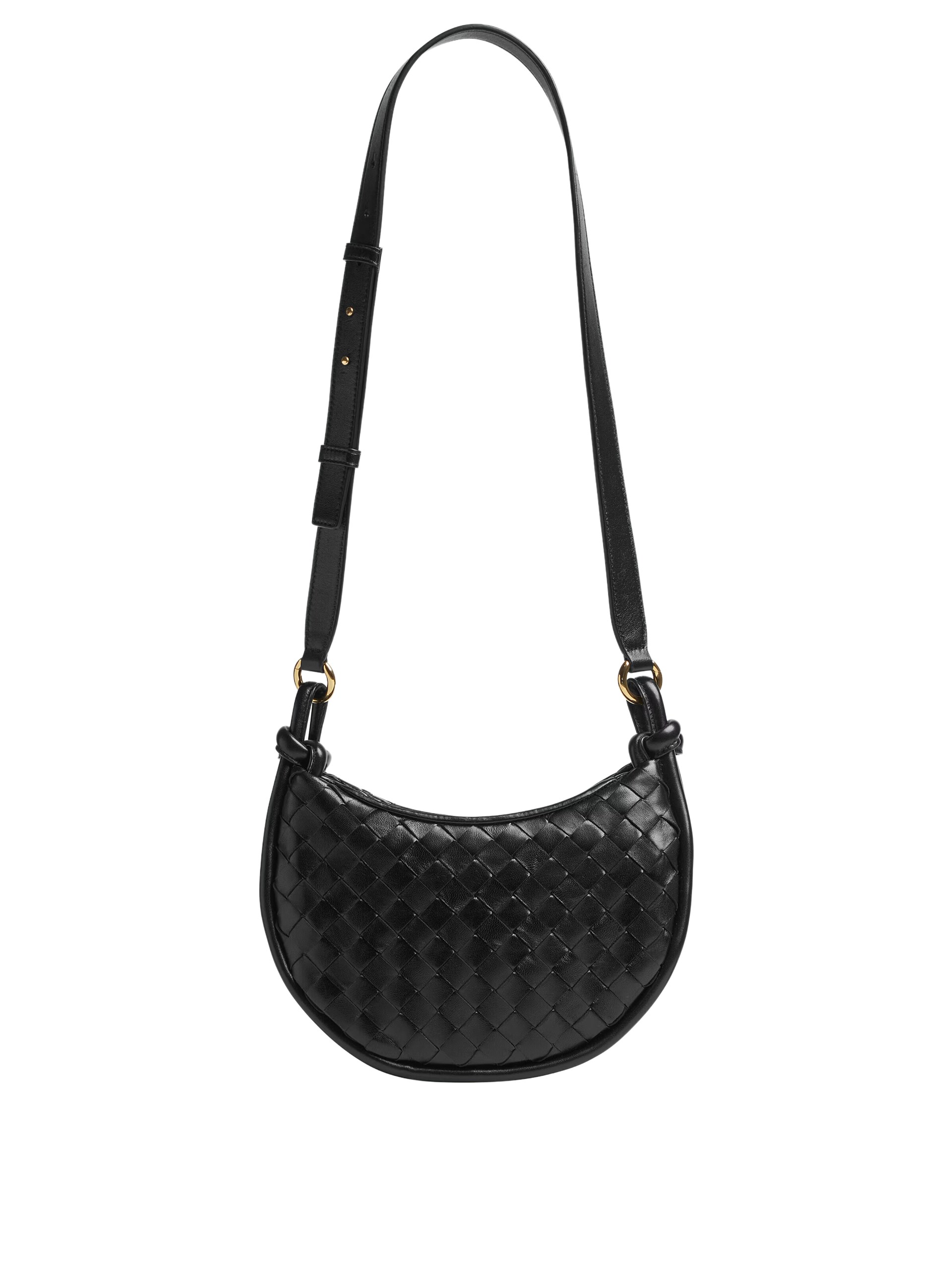 Чорна сумка  Bottega Veneta Gemelli з м’якої шкіри Intrecciato