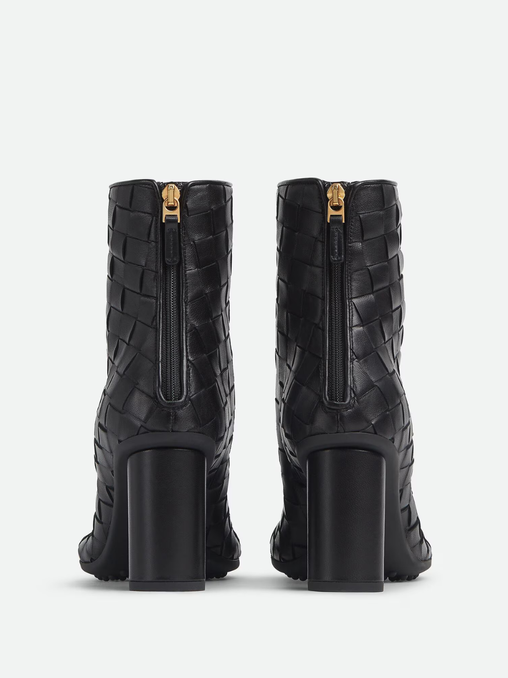 Чорні ботильйони Bottega Veneta зі шкіри