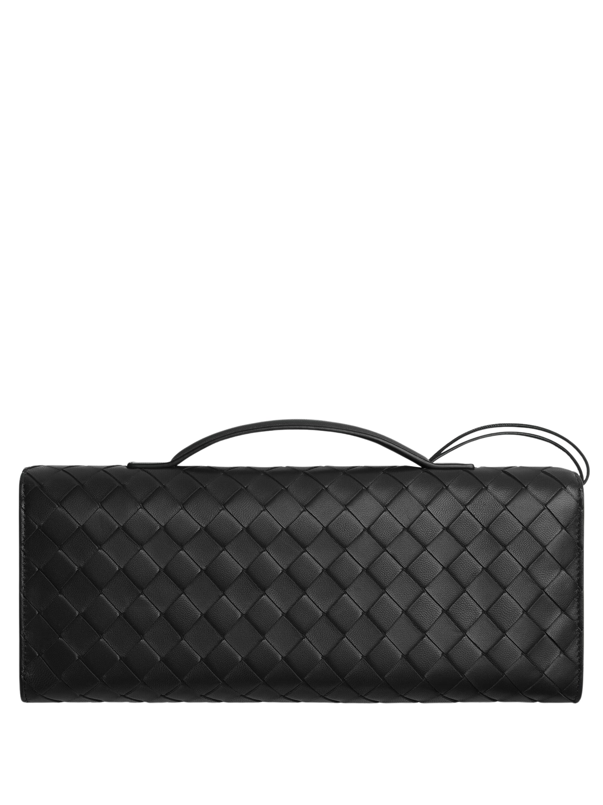 Black Bottega Veneta Andiamo clutch bag in soft Intrecciato leather